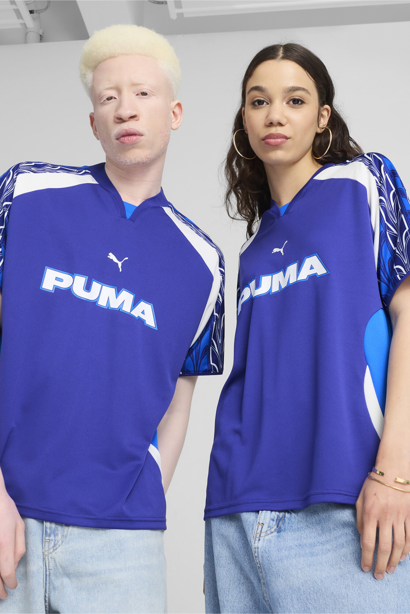 Синяя футболка Relaxed Football Jersey Unisex (унисекс) 1