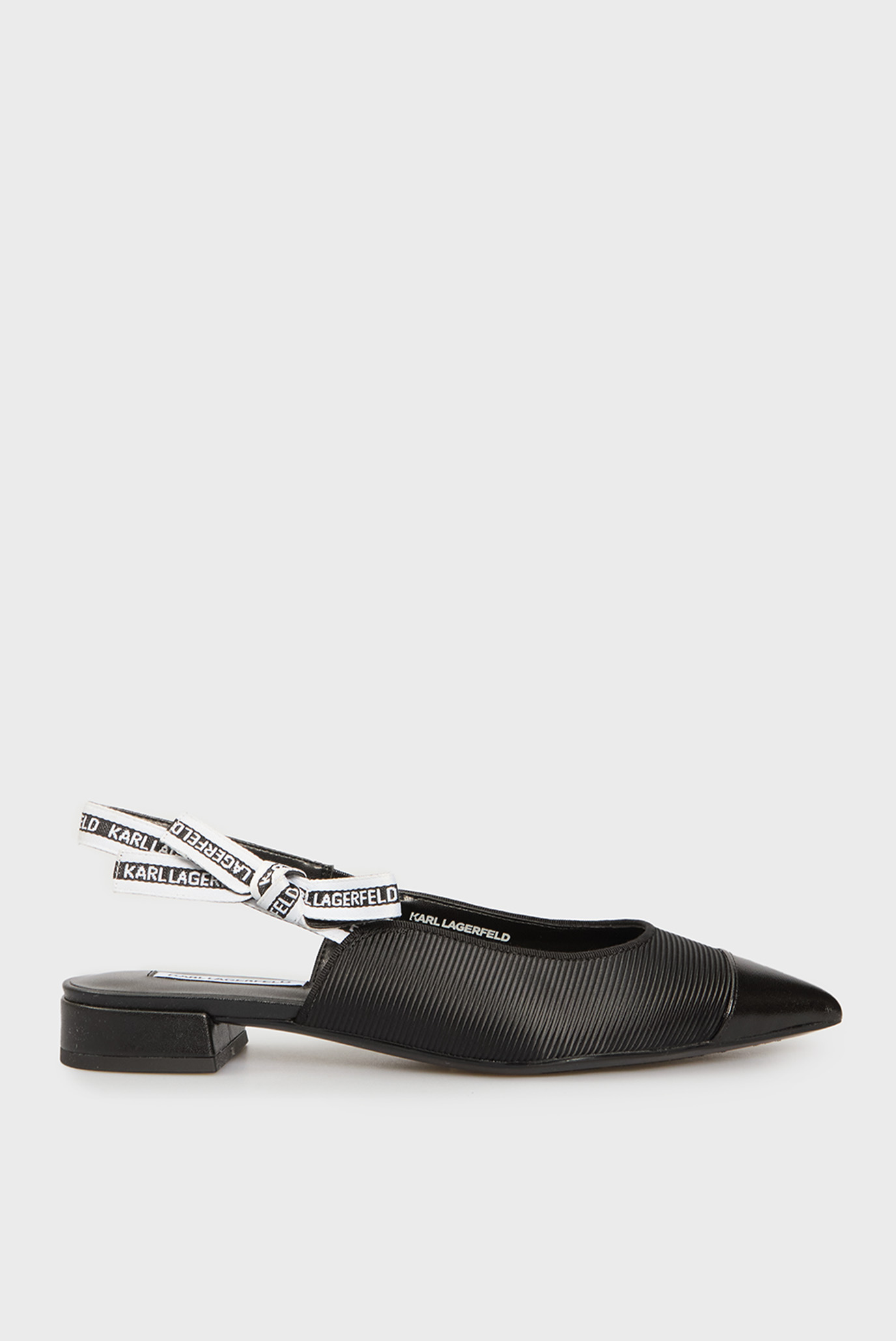 Женские черные слингбэки KERRIE Ribbed Sling Черный 36 Karl Lagerfeld KL40152 Женские черные слингбэки KERRIE Ribbed Sling Черный 36 Karl Lagerfeld KL40152
