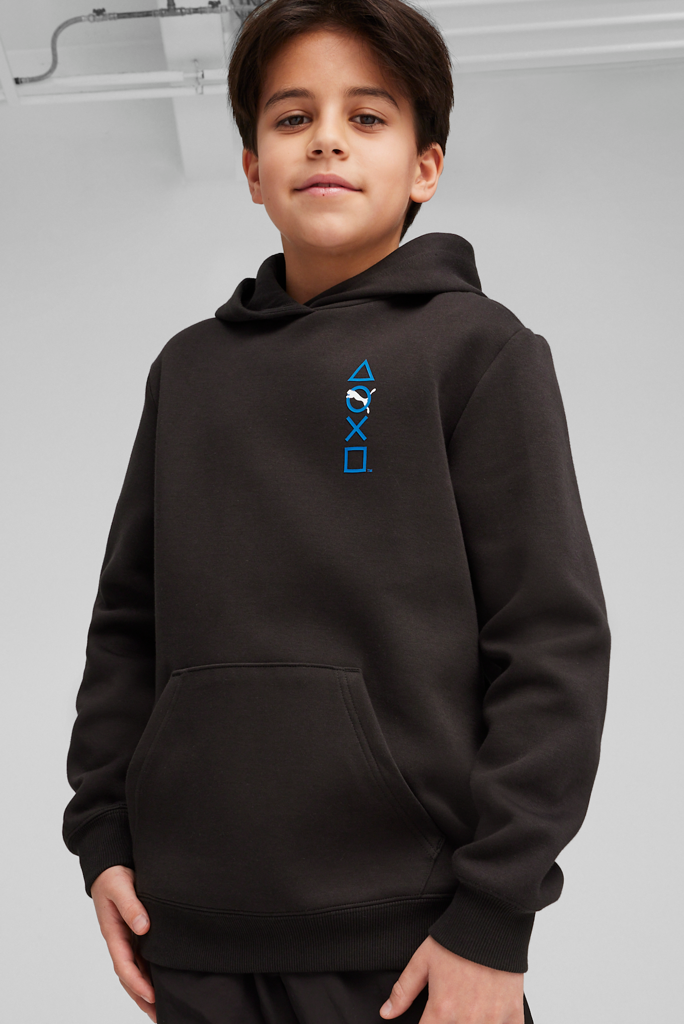 Детское черное худи PUMA x PLAYSTATION Youth Hoodie 1