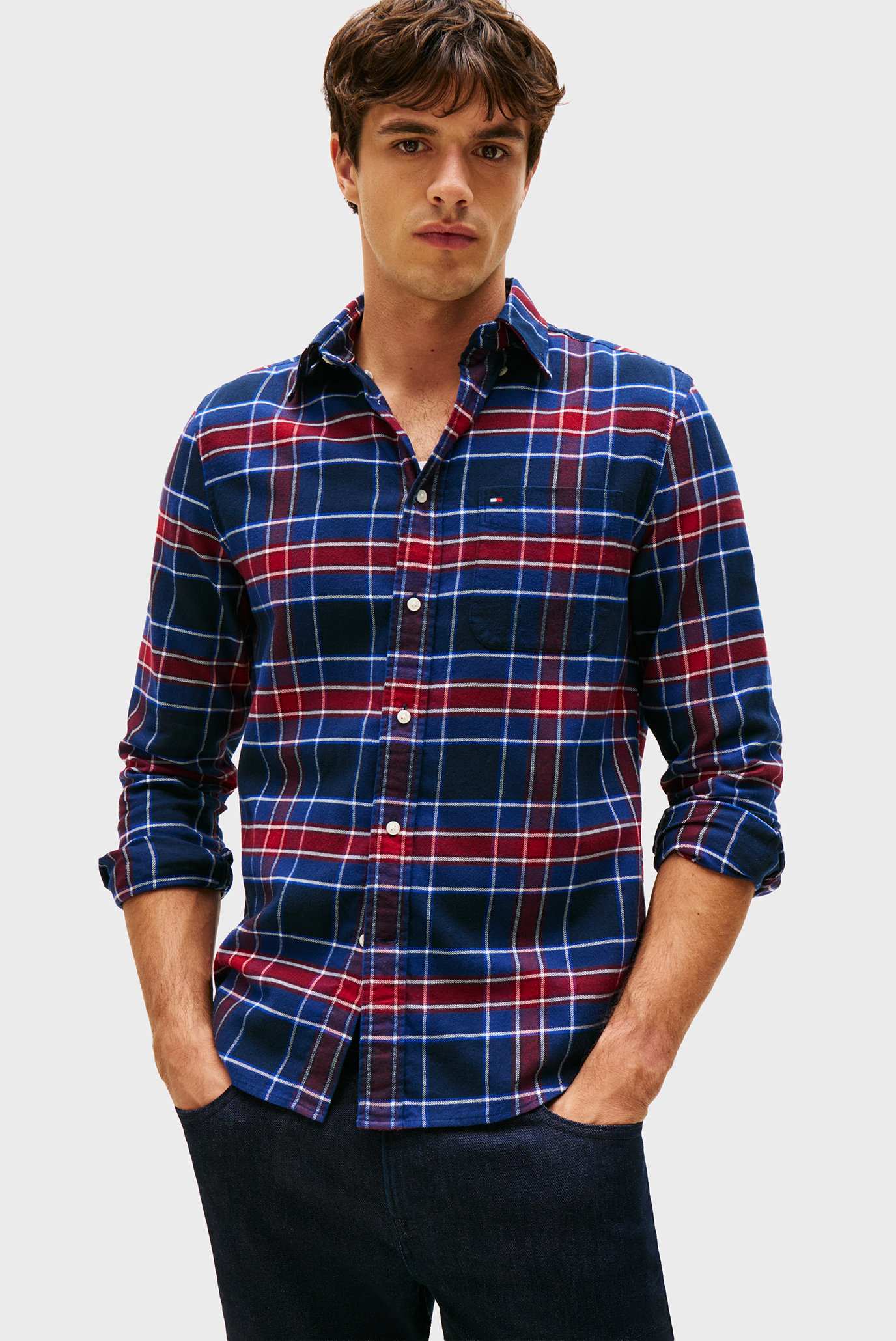 Мужская рубашка в клетку HERO FLANNEL TARTN Разноцветный XL Tommy Hilfiger MW0MW40473