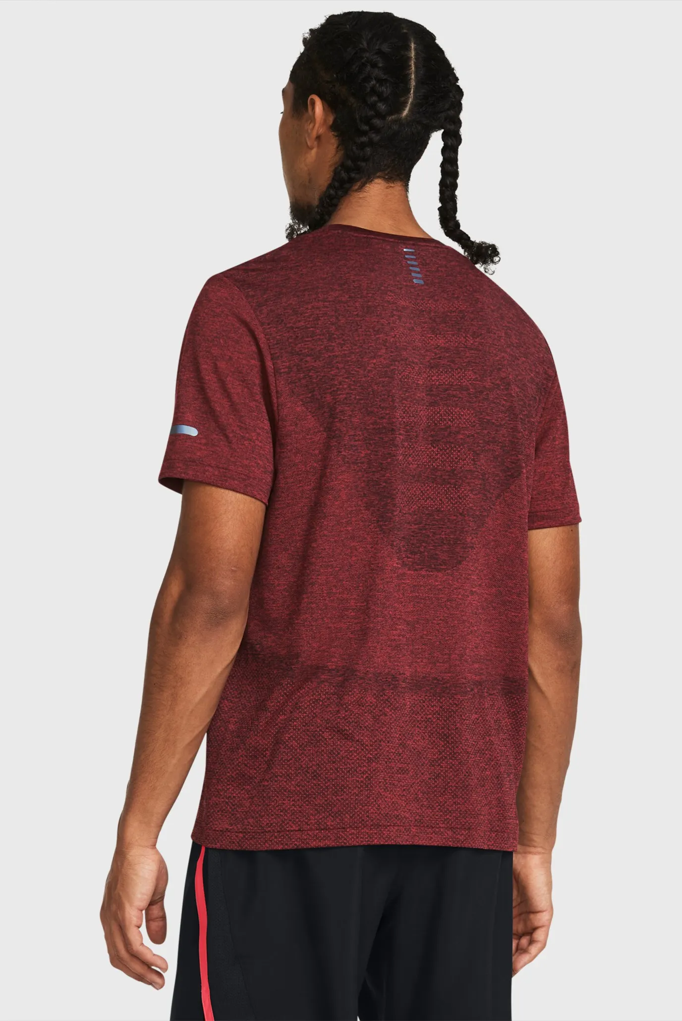Мужская бордовая футболка UA SEAMLESS STRIDE SS 2