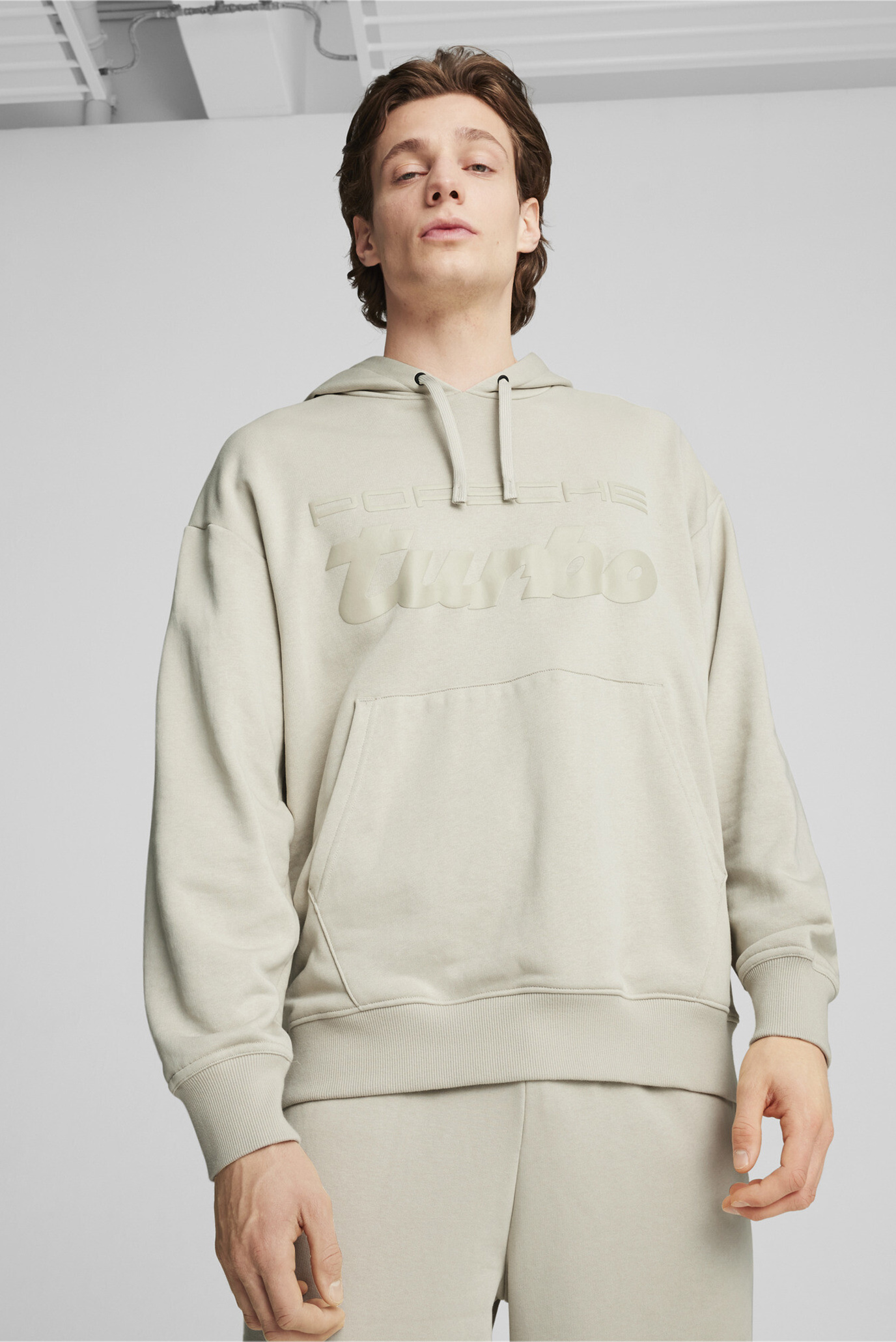 Мужское бежевое худи Porsche Legacy ESS Hoodie Men 1