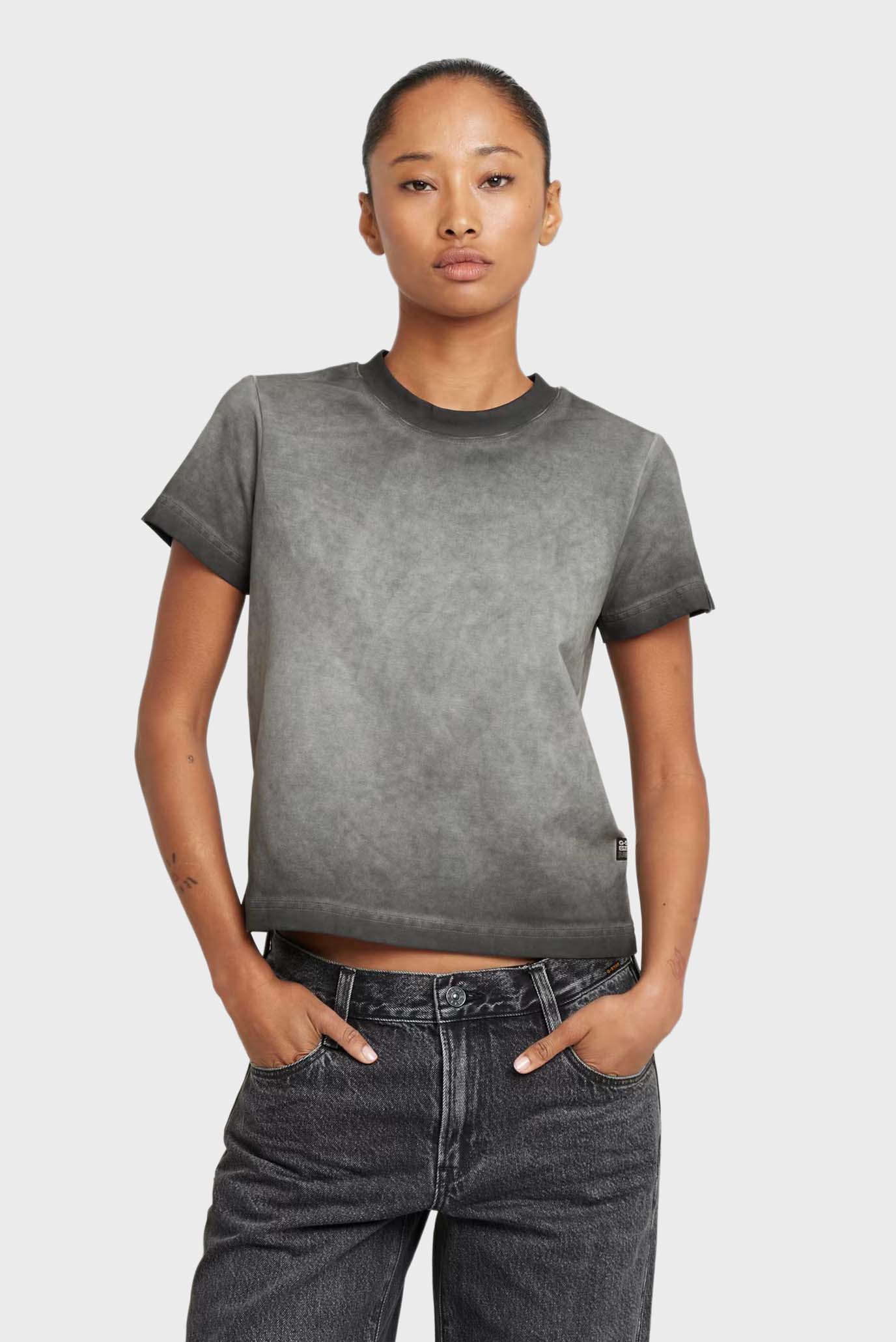 Женская серая футболка Overdyed Серый XS G-Star RAW D26078,D756 Женская серая футболка Overdyed Серый XS G-Star RAW D26078,D756