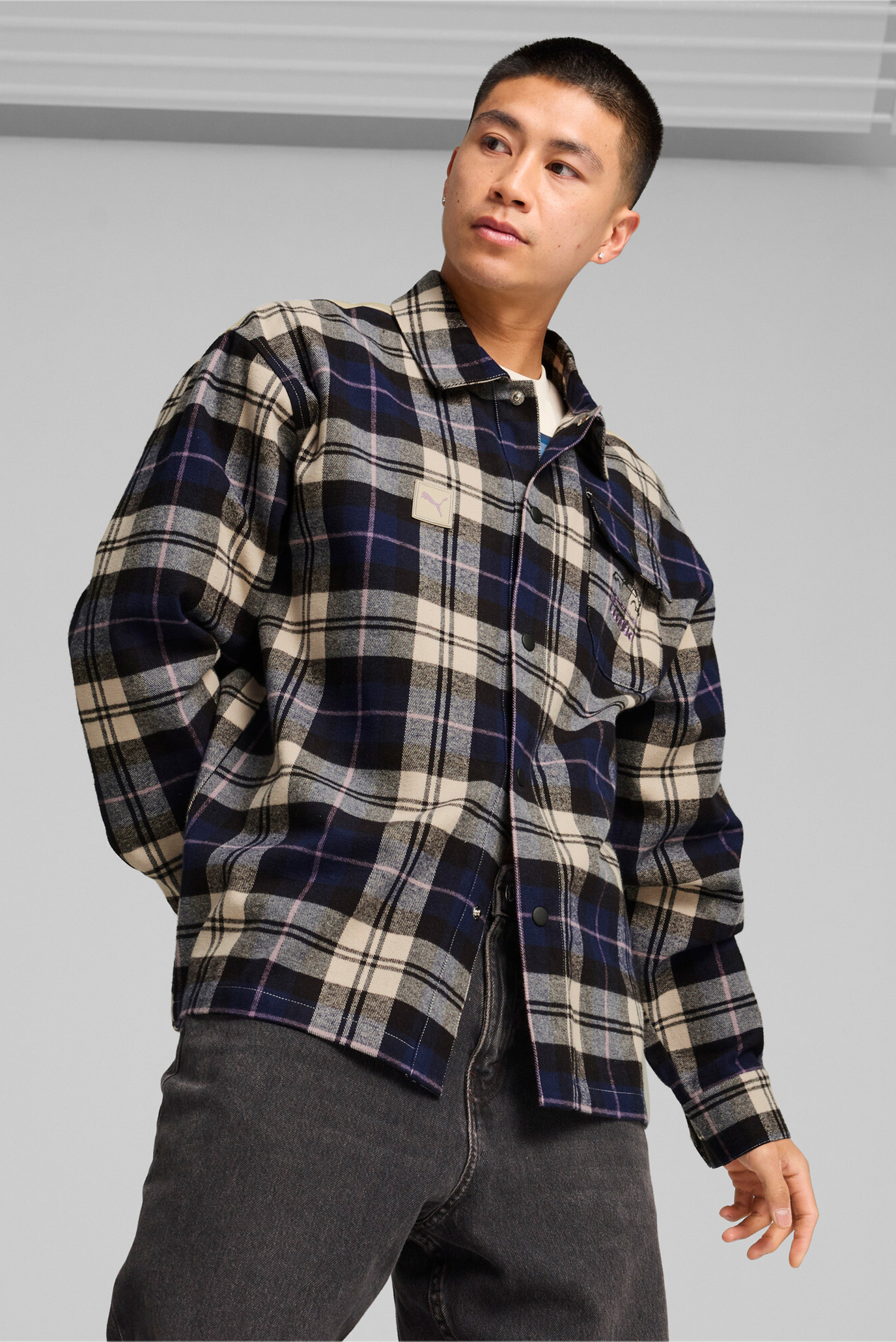 Чоловіча картата сорочка PUMA x PORSCHE LEGACY Statement Flannel Shirt 1