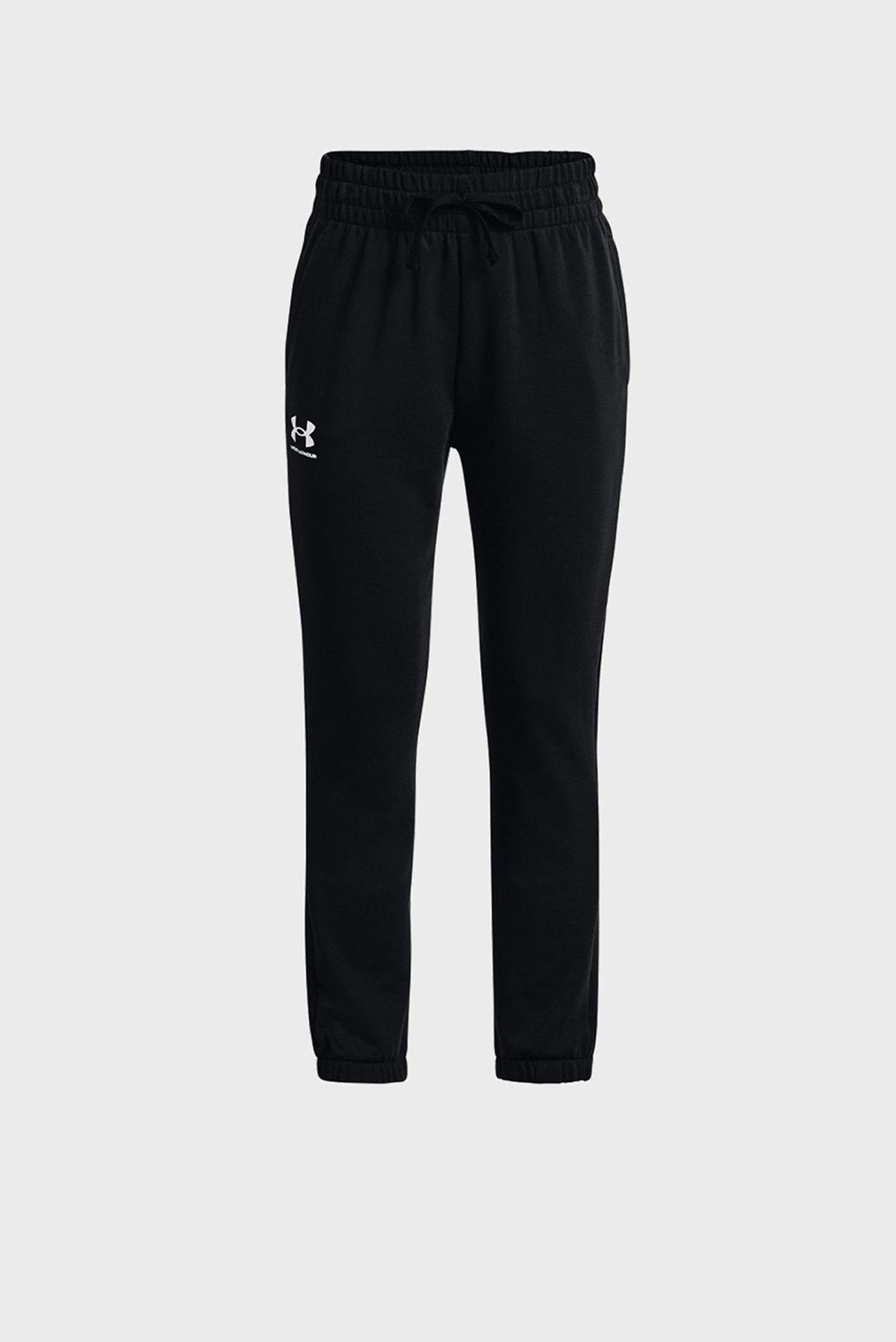 Детские черные спортивные брюки UA RIVAL TERRY JOGGER 1