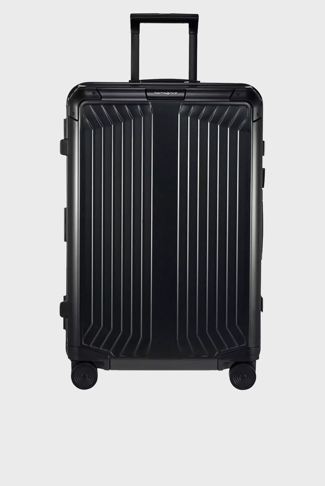 Черный чемодан 69 см LITE-BOX ALU BLACK 1