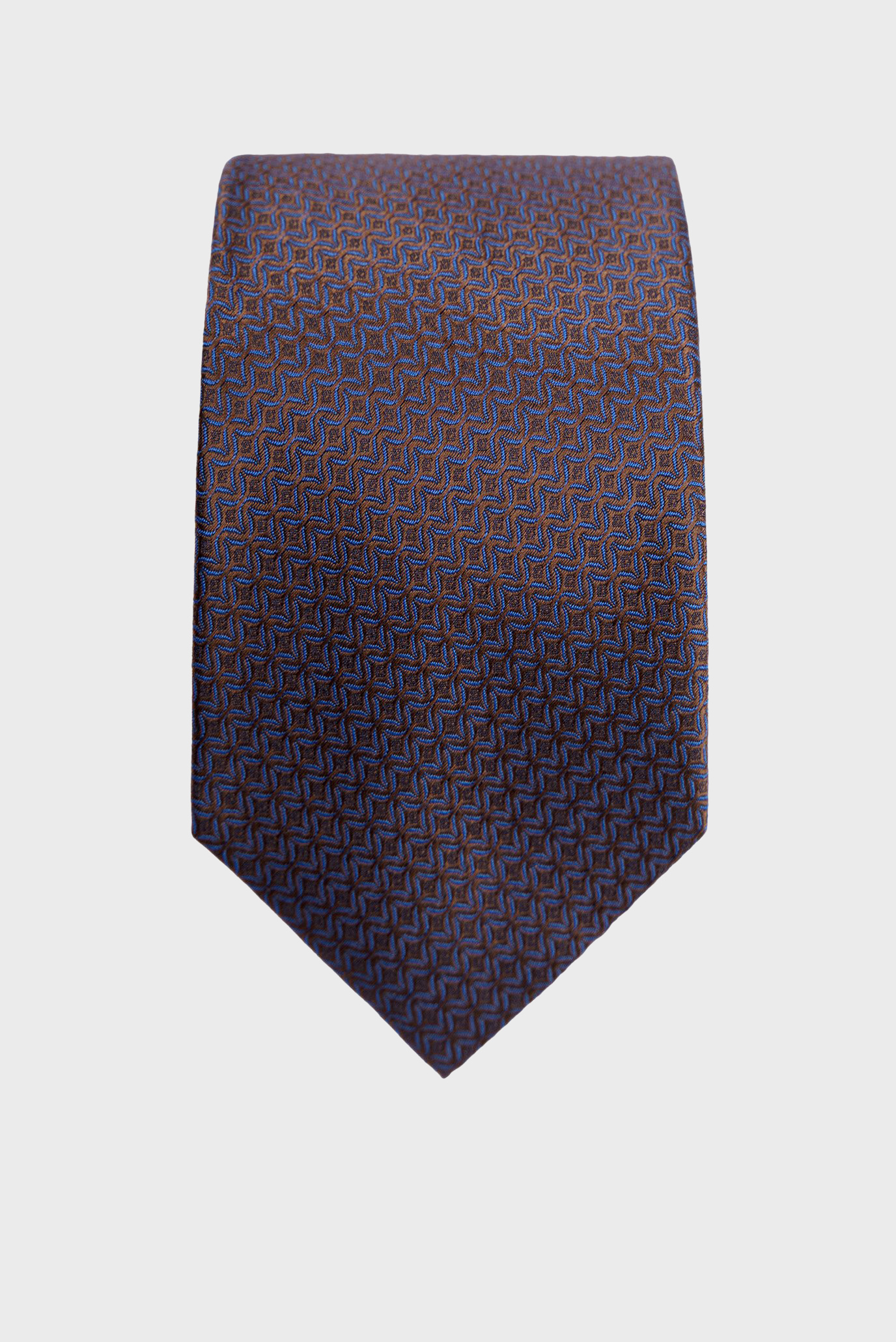 Чоловіча коричнева краватка з візерунком 1