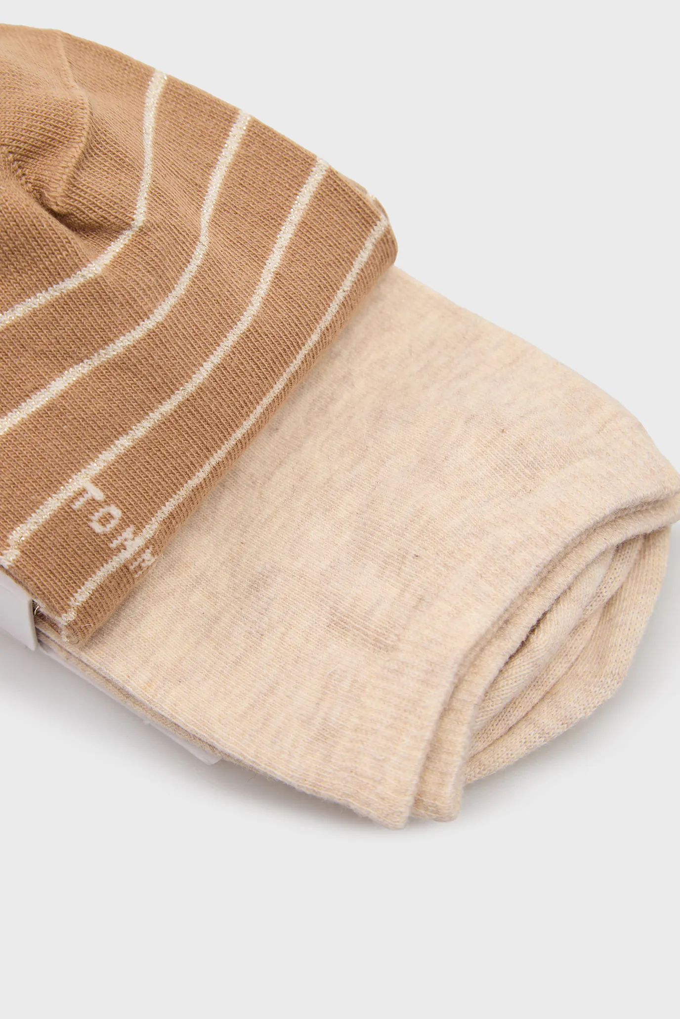 Жіночі бежеві шкарпетки (2 пари) SMALL 3