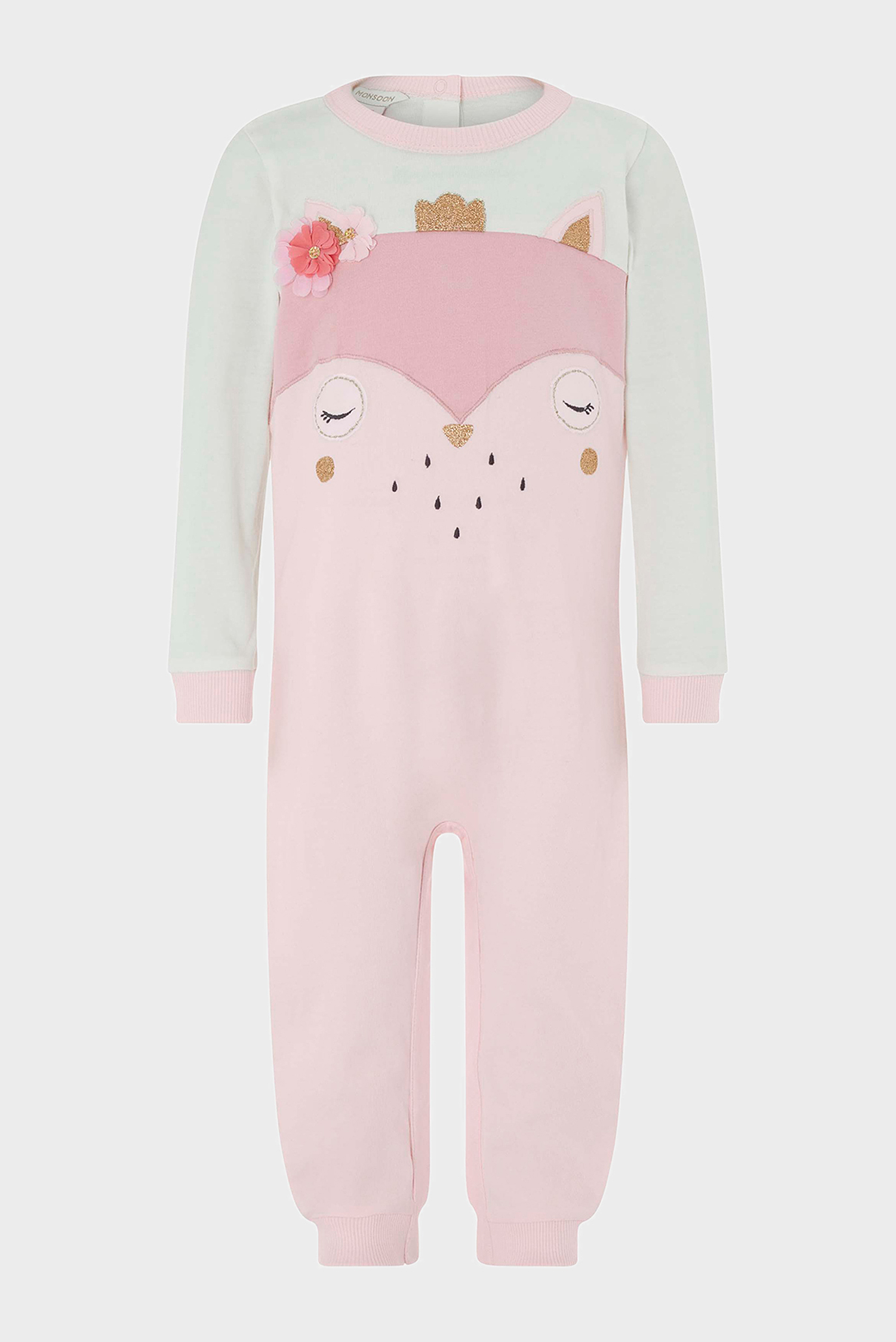Дитяча рожева піжама BABY OWL SLEEPSUIT 1