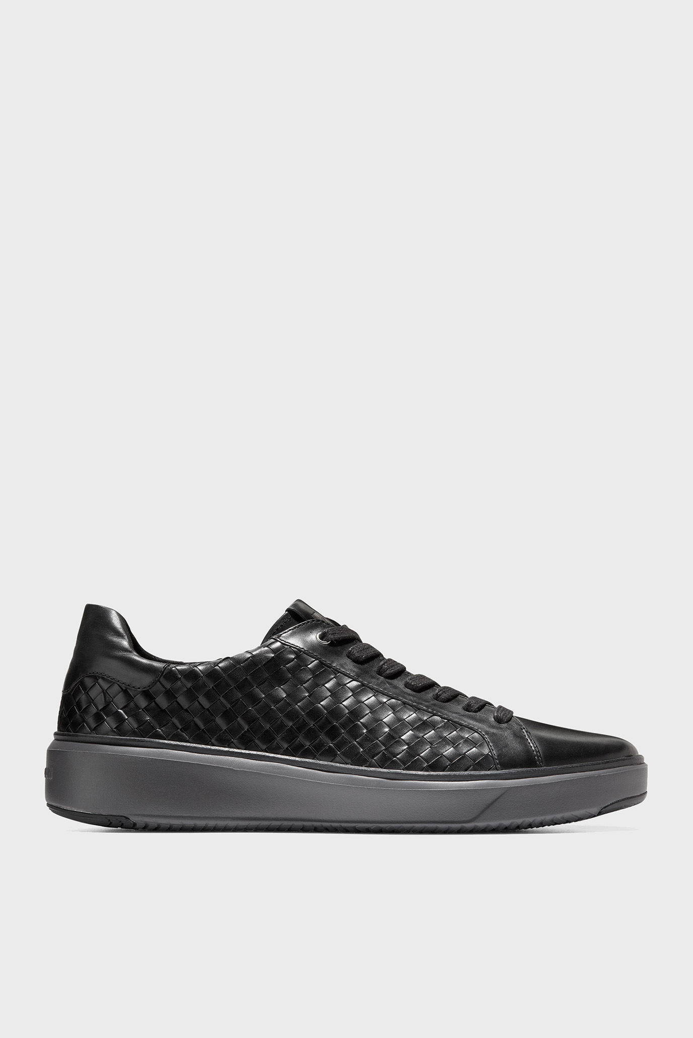 Мужские черные кожаные сникерcы GrandPrø Topspin Woven Lux Sneaker 1