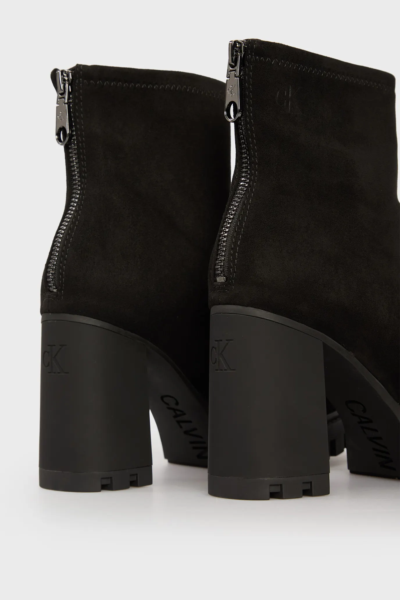 Женские черные ботильоны HEEL PLATFORM ZIP BOOT SS 2