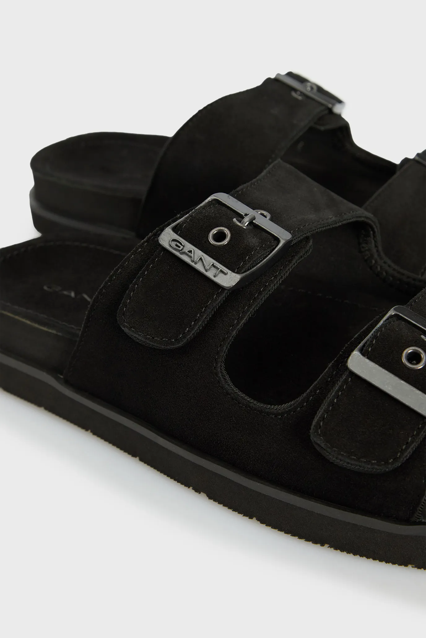 Чоловічі чорні замшеві слайдери Fairfo 2