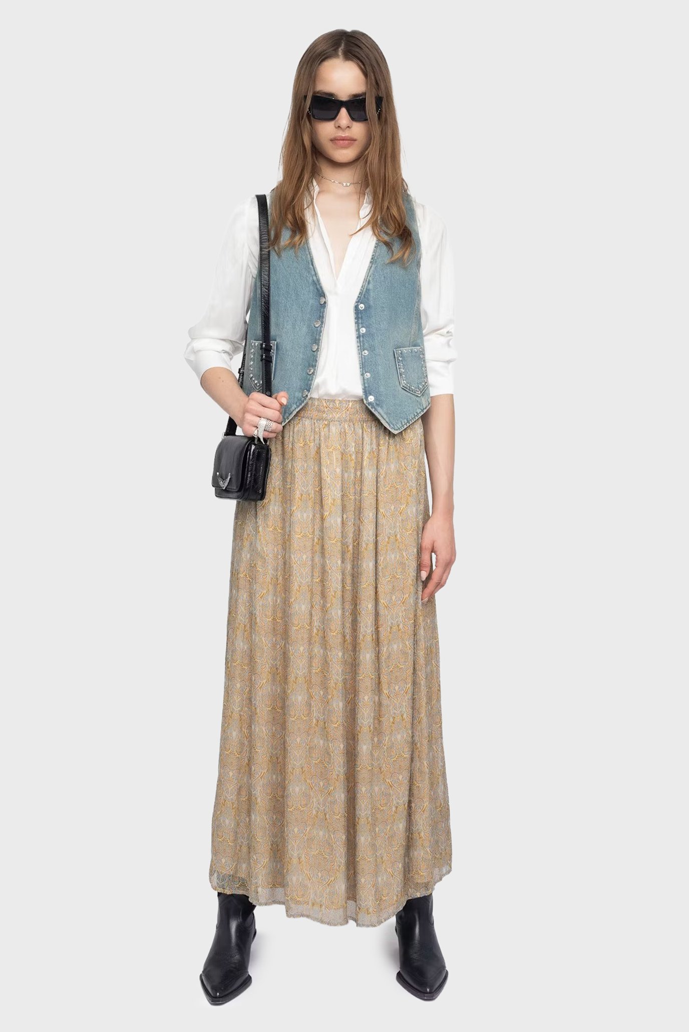 Женская юбка с узором Jady Разноцветный 40 ZADIG&VOLTAIRE WWSK01618_CLOUD Женская юбка с узором Jady Разноцветный 40 ZADIG&VOLTAIRE WWSK01618_CLOUD