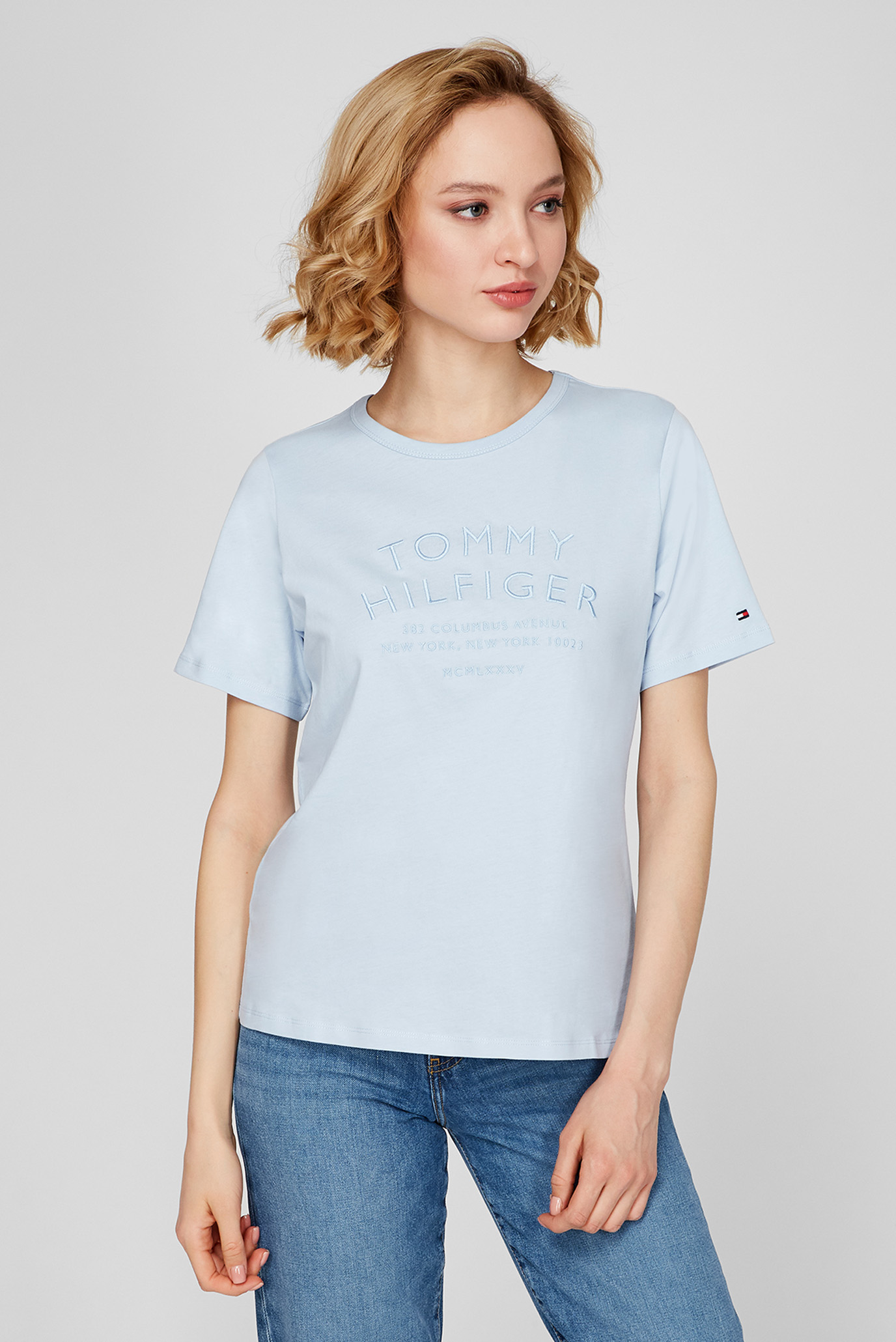 Женская голубая футболка REGULAR 1