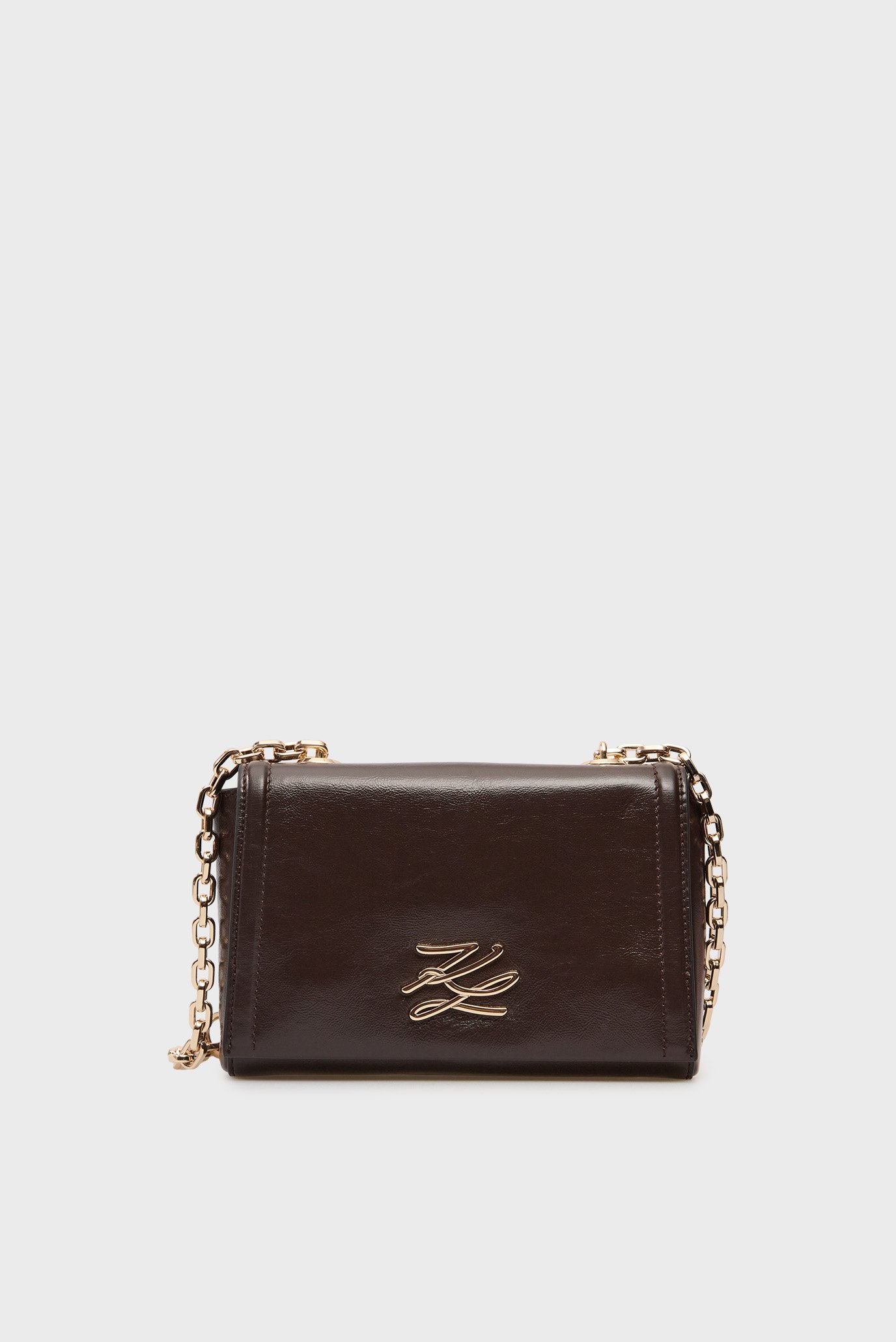 Женская темно-коричневая кожаная сумка autograph sm Коричневый ONESIZE Karl Lagerfeld A4W30106 Женская темно-коричневая кожаная сумка autograph sm Коричневый ONESIZE Karl Lagerfeld A4W30106