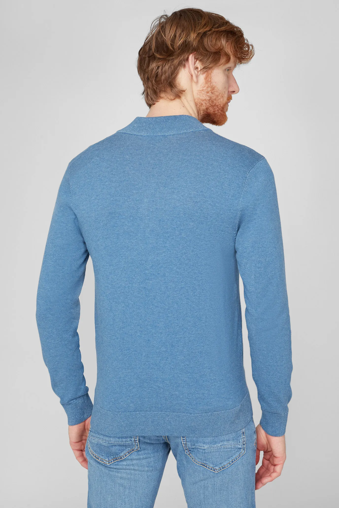 Чоловічий блакитний кардиган 3