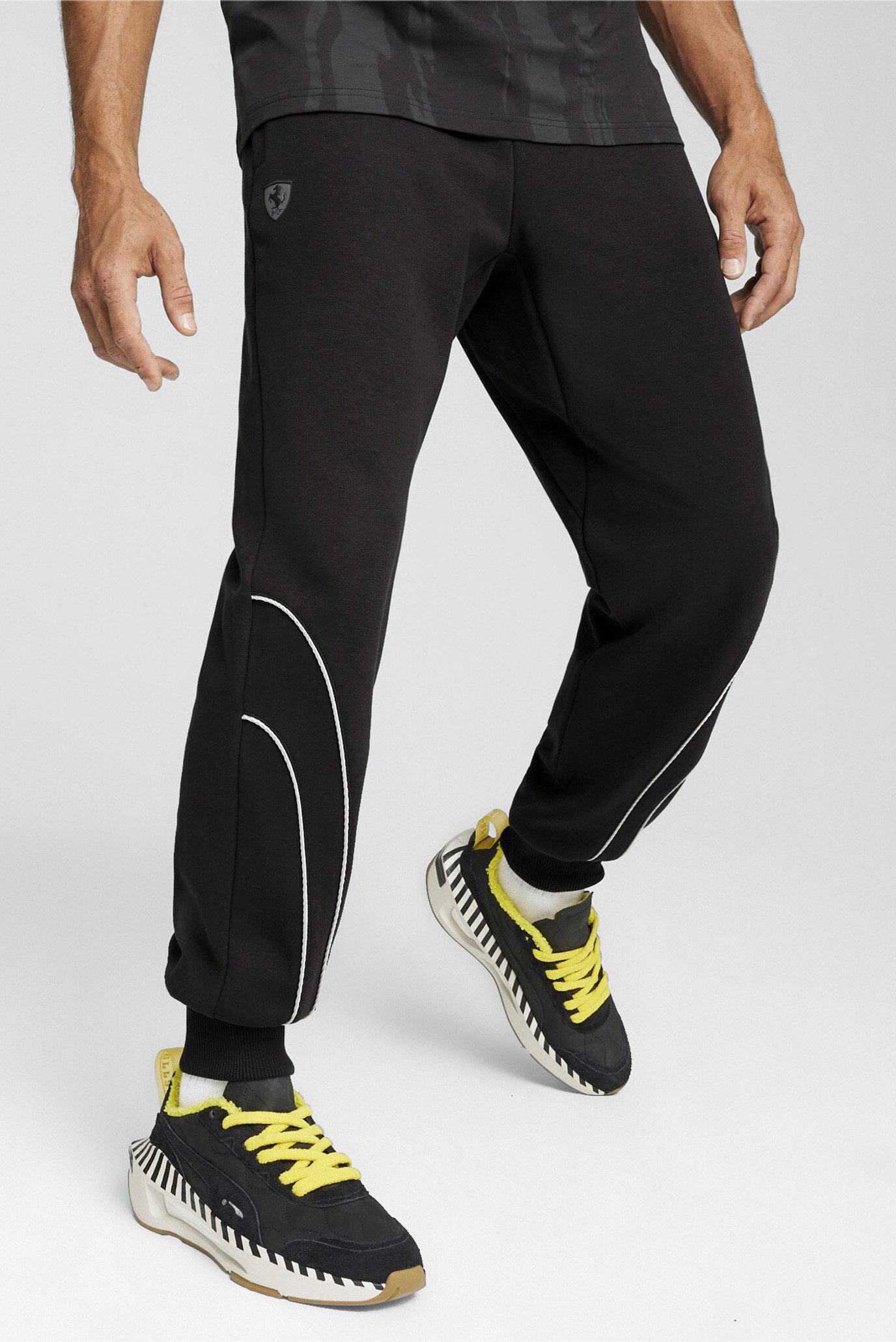 Мужские черные спортивные брюки Scuderia Ferrari Style Men's Motorsport Sweat Pants 1