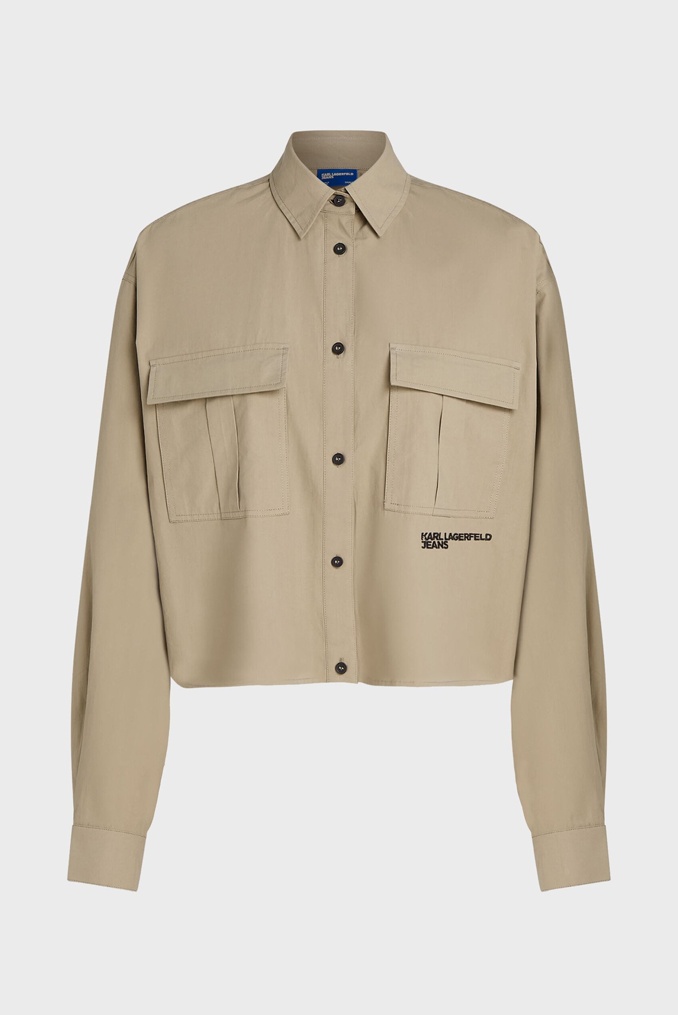 Женская бежевая рубашка klj boxy utility shirt 1