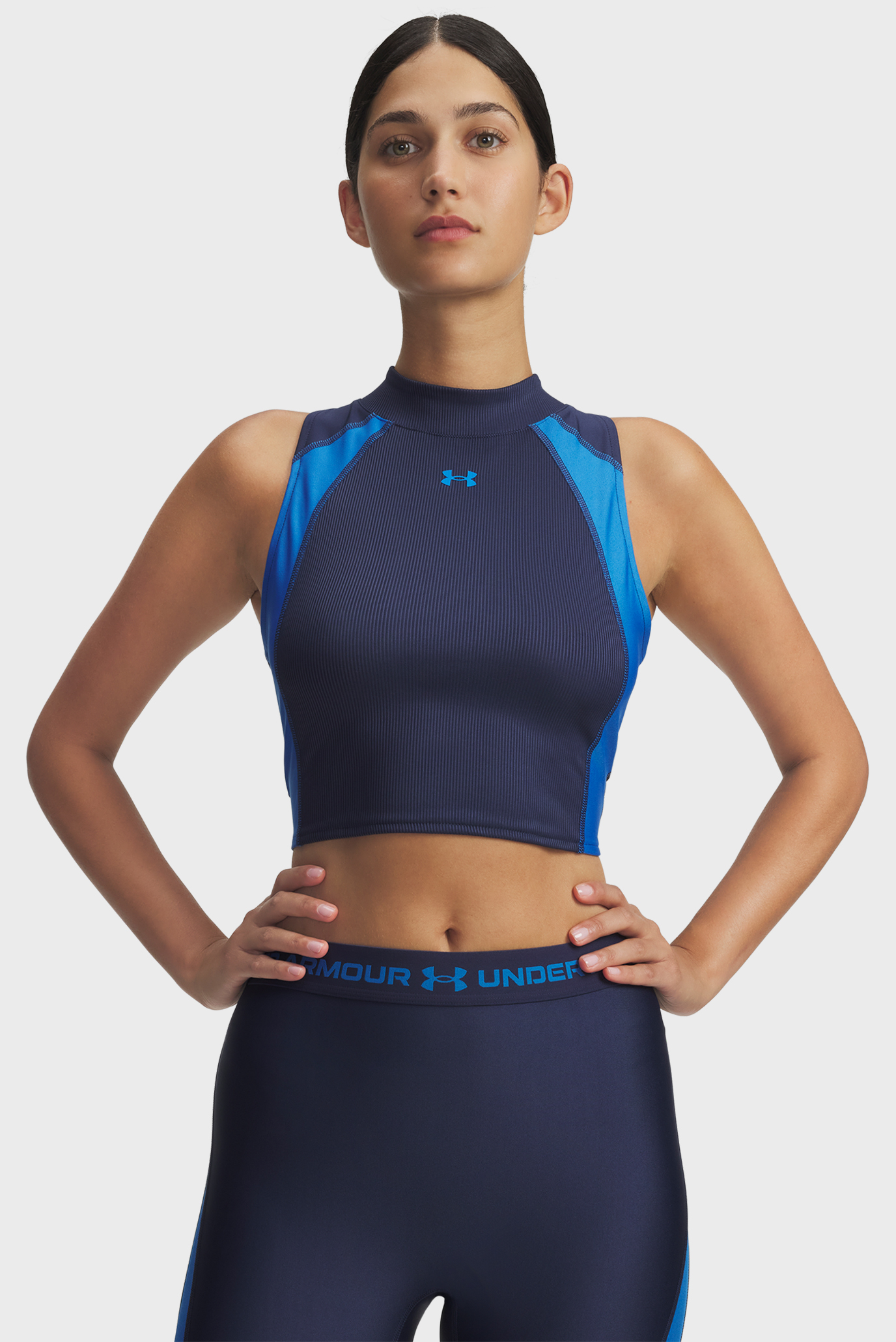 Женский темно-синий топ UA HG Rib Tank Синий XS Under Armour 6003985-403 Женский темно-синий топ UA HG Rib Tank Синий XS Under Armour 6003985-403