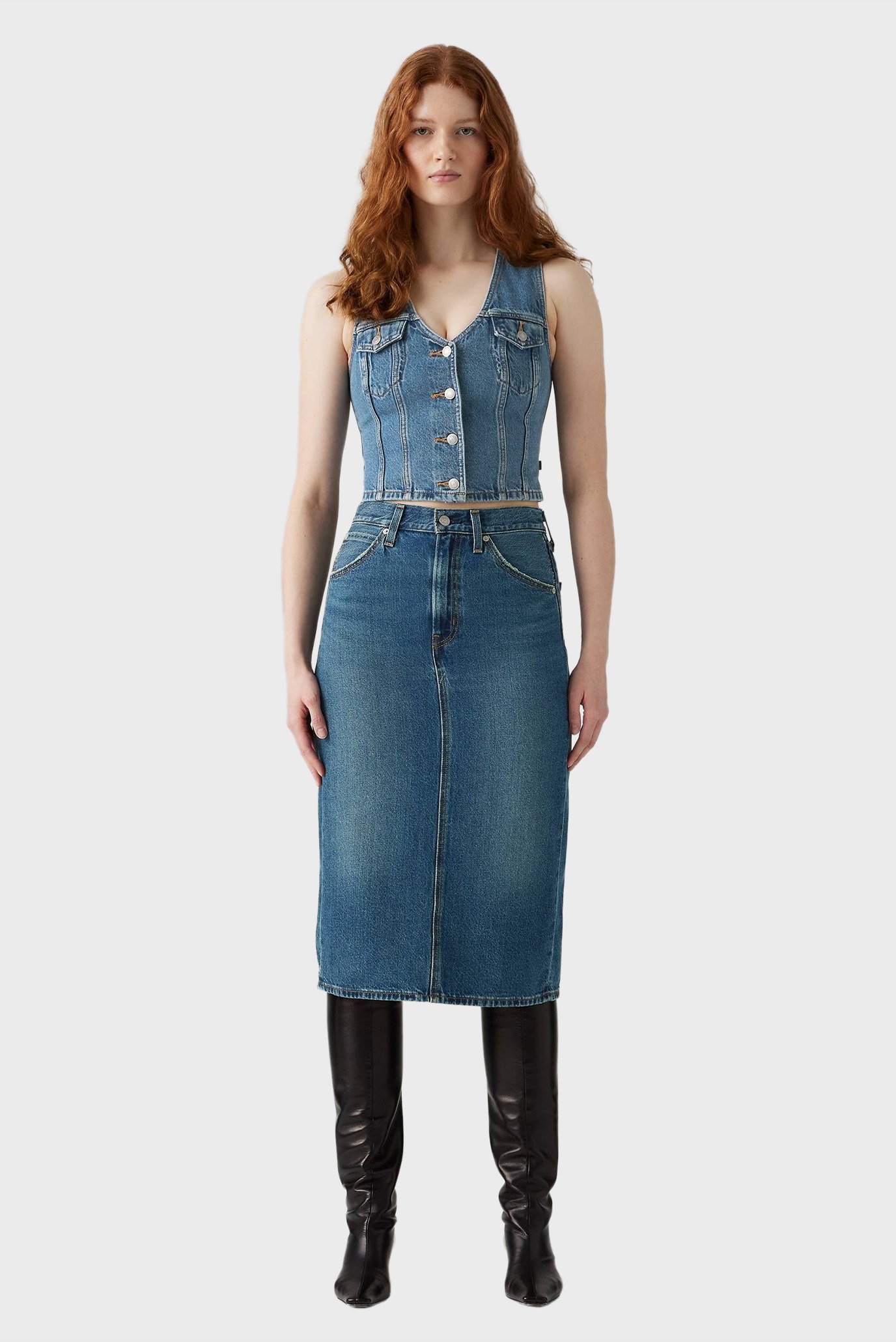 Женская синяя джинсовая юбка Синий 27 Levi’s® 001VH;0006 Женская синяя джинсовая юбка Синий 27 Levi’s® 001VH;0006