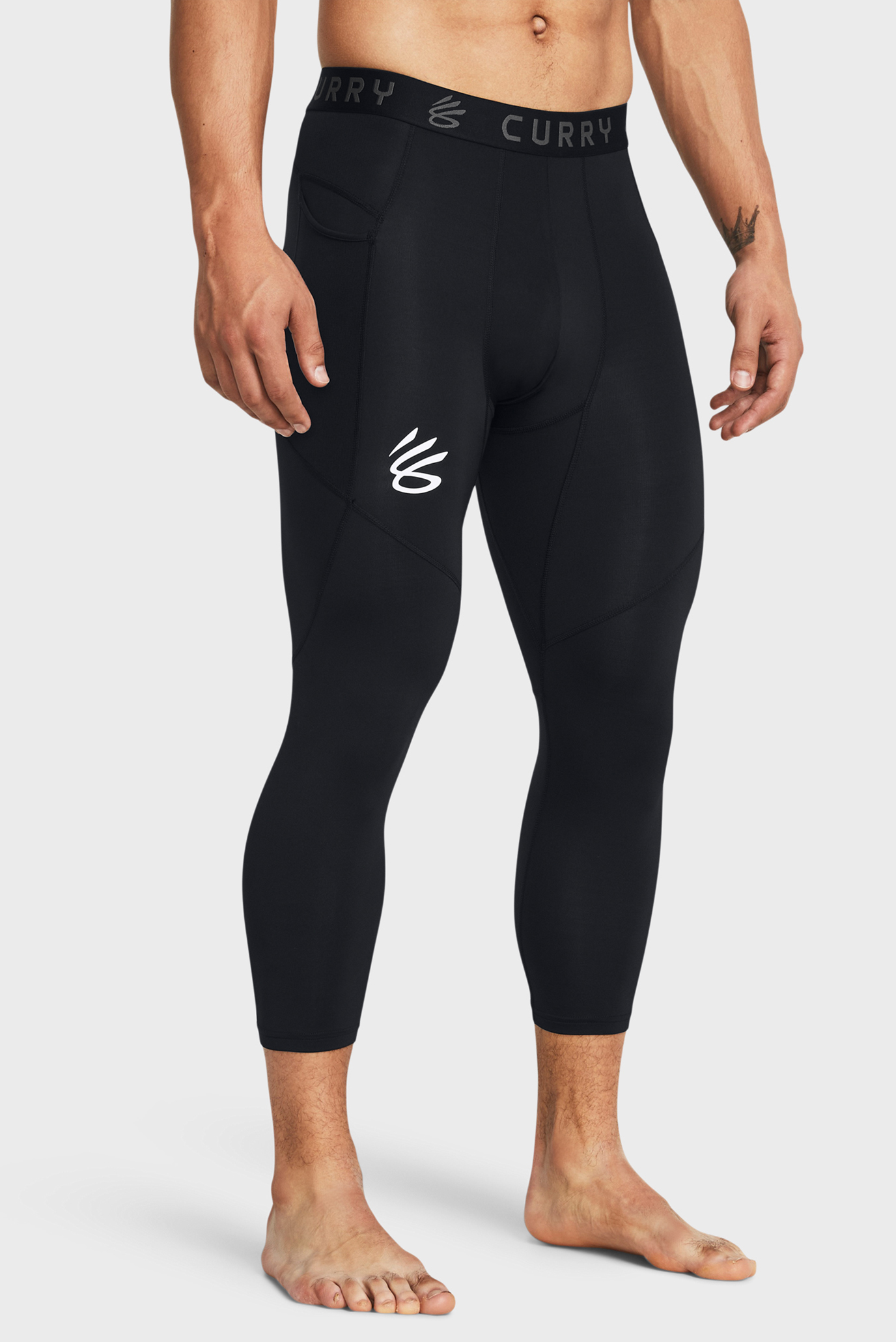 Мужские черные тайтсы UA Curry Brand 3/4 Lgs Черный M Under Armour 1379828-003 Мужские черные тайтсы UA Curry Brand 3/4 Lgs Черный M Under Armour 1379828-003
