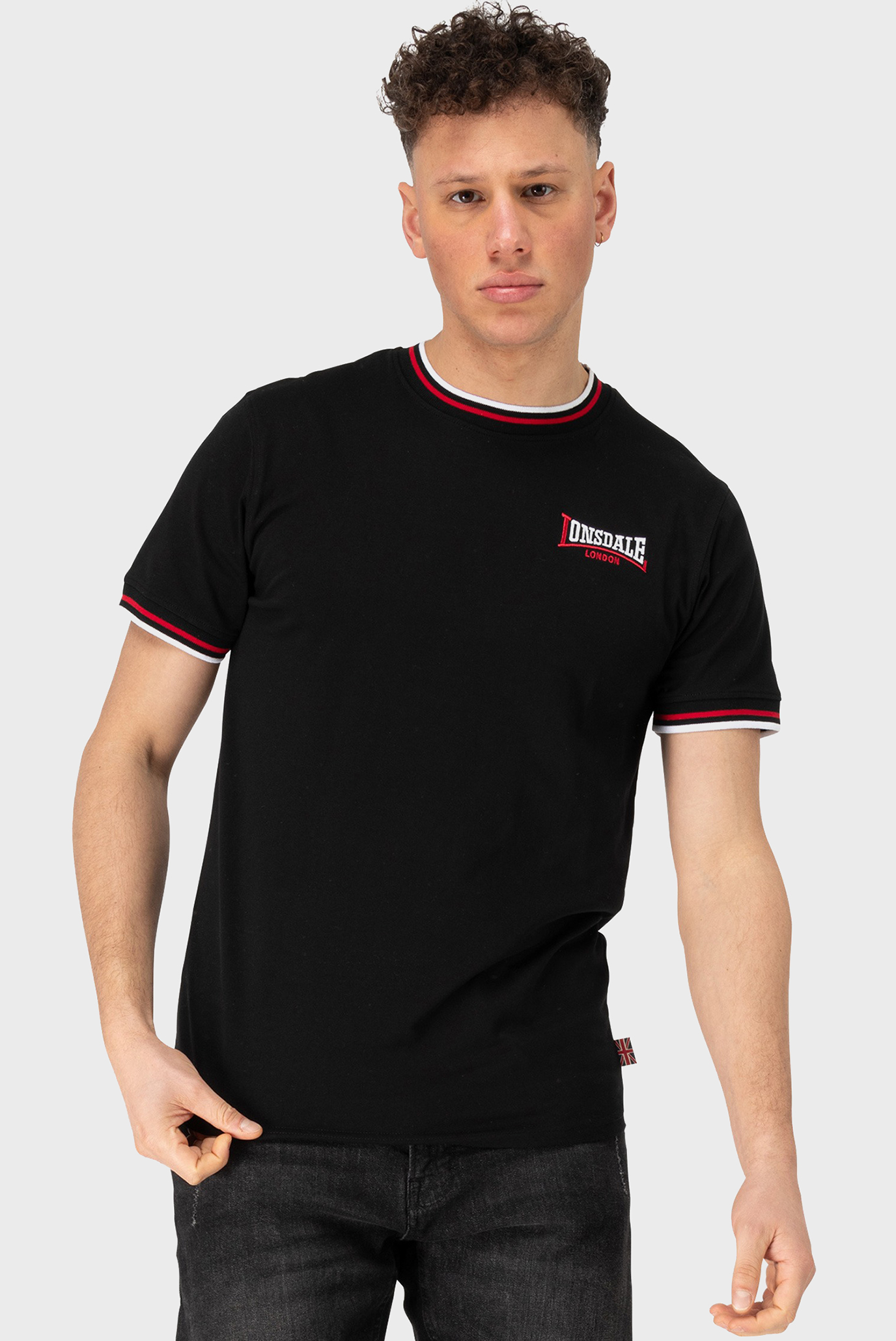 Мужская черная футболка QUIN Черный XXL Lonsdale 117672 Мужская черная футболка QUIN Черный XXL Lonsdale 117672