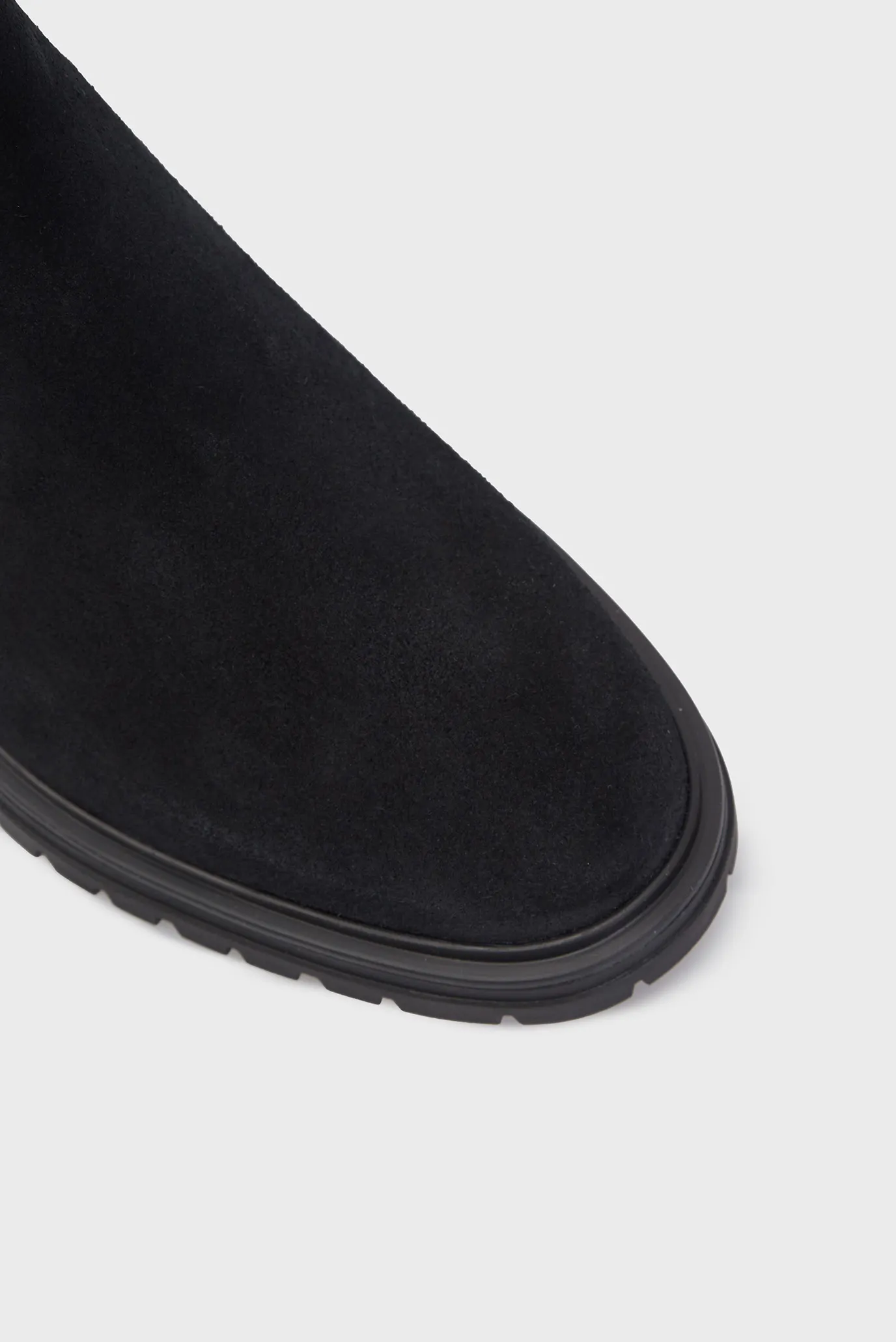 Женские черные замшевые ботильоны FLAG MID HEEL SUEDE 4