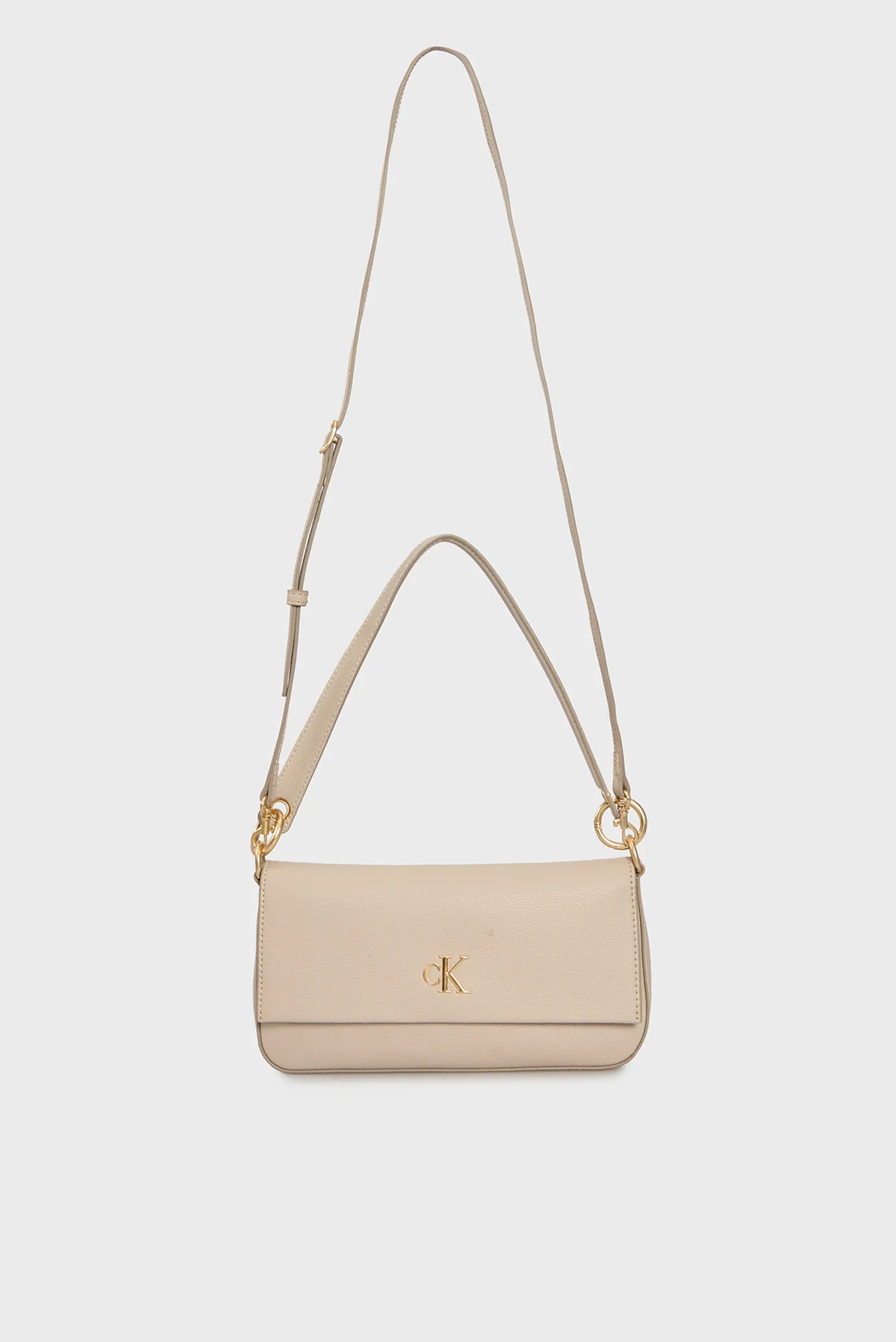 Женская бежевая сумка MINIMAL MONOGRAM SHOULDER POUCH 2