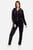 Жіночий чорний велюровий комплект одягу (худі, брюки)