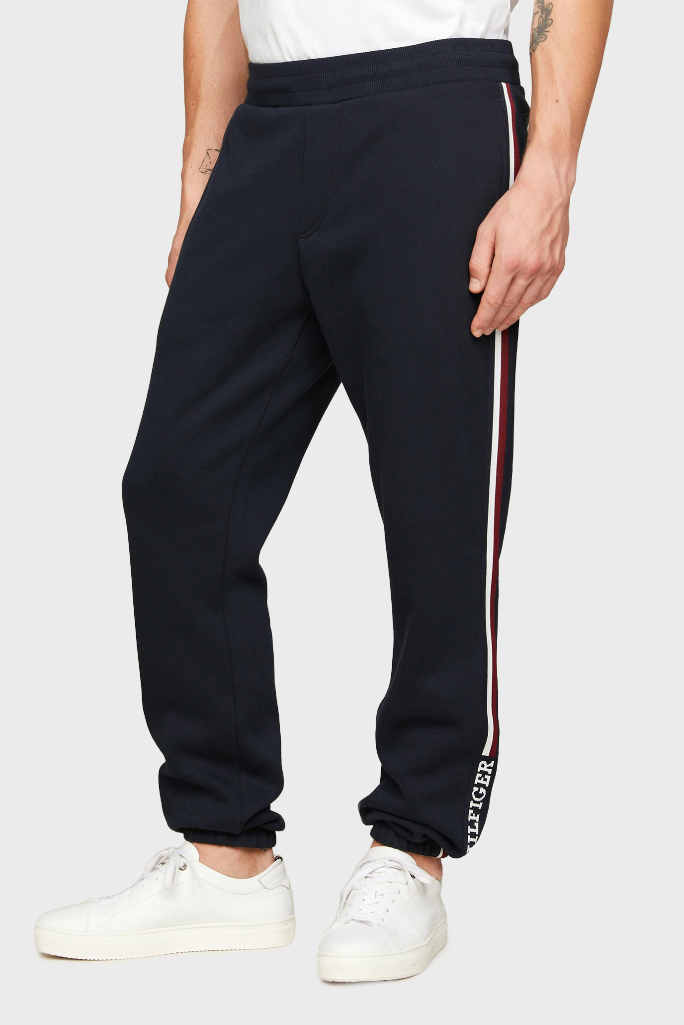 Мужские темно-синие спортивные брюки GLOBAL STRIPE 1