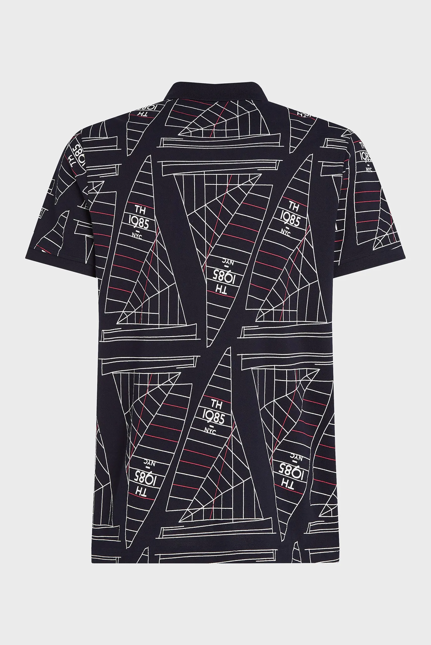 Чоловіче темно-синє поло з візерунком SAILING 6