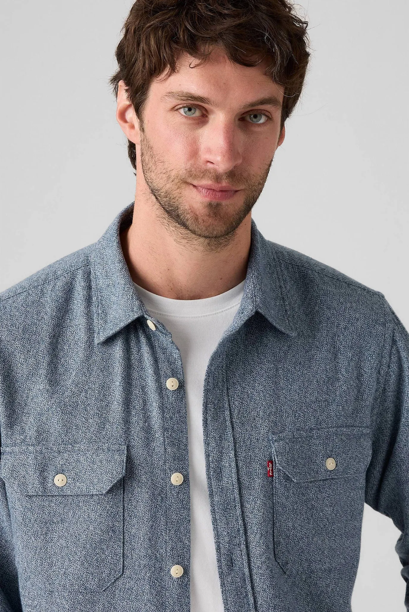 Мужская голубая рубашка 2