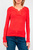 Женский красный пуловер