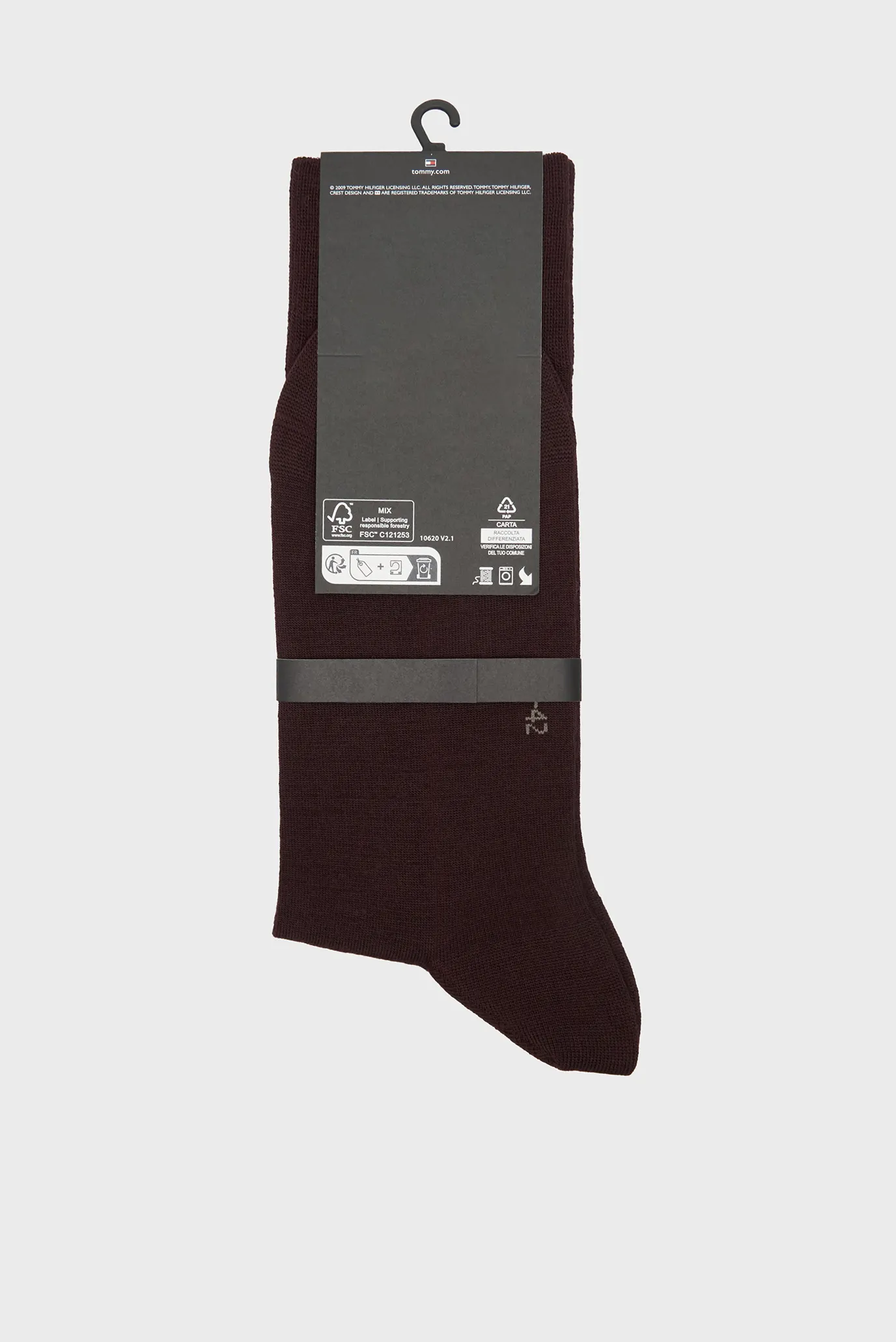 Чоловічі фіолетові вовняні шкарпетки TH MEN SOCK  PREMIUM WOOL 3
