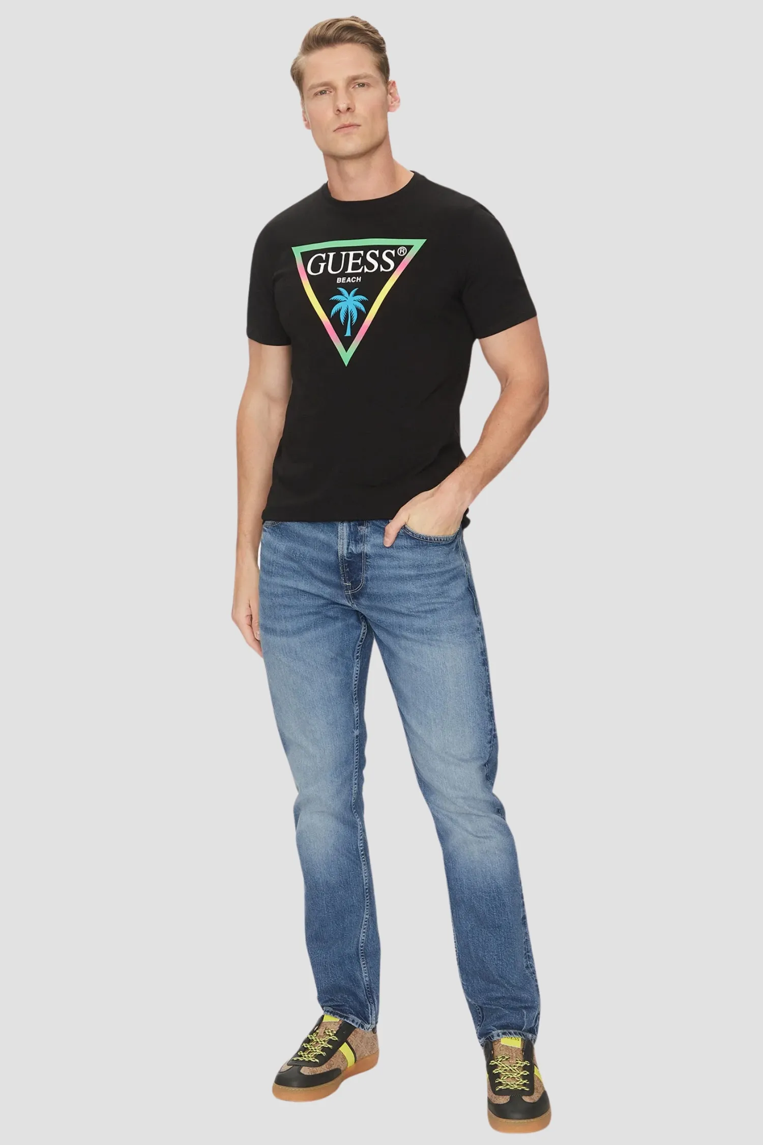 Мужские синие джинсы 3