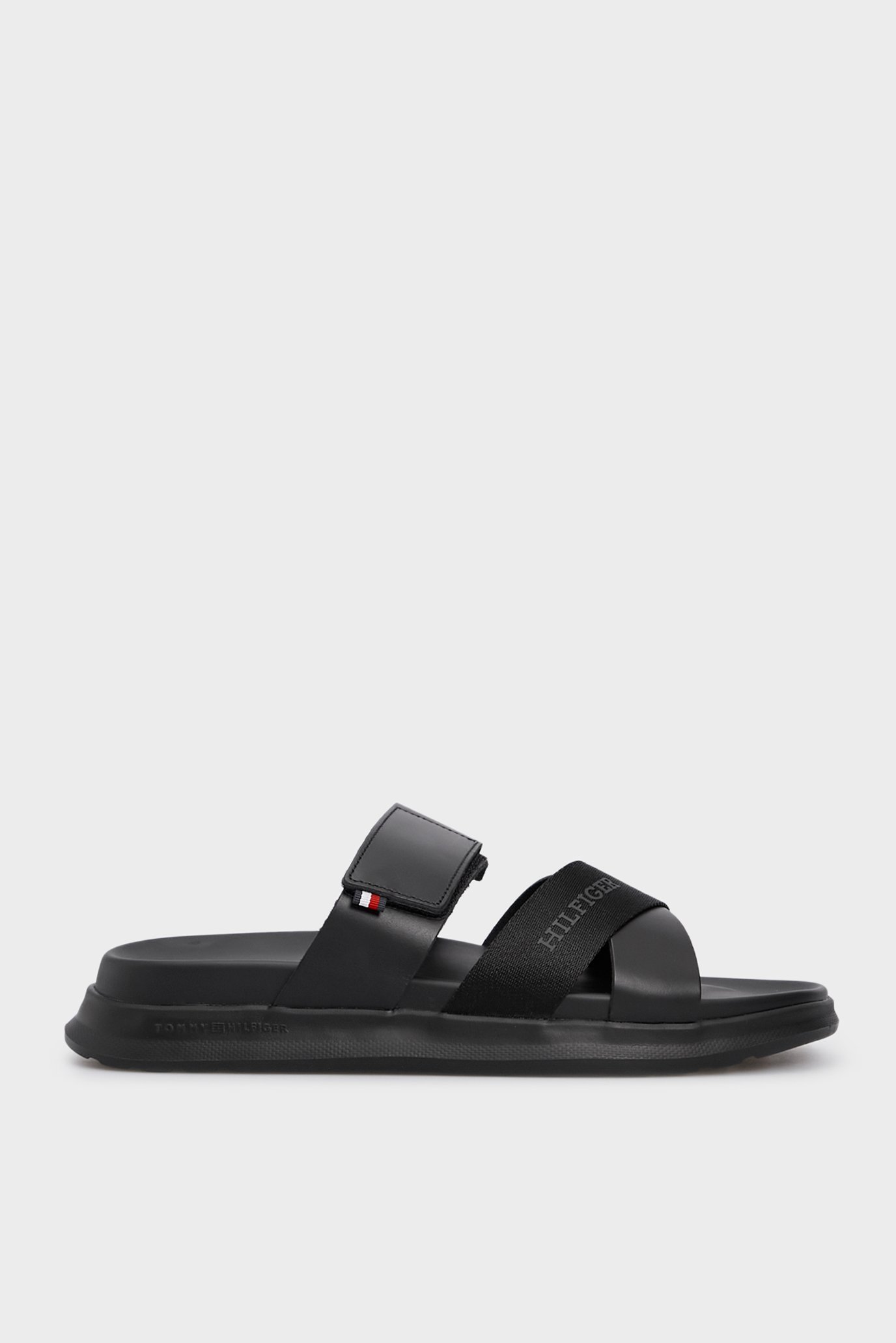 Чоловічі чорні слайдери D DENSITY HILFIGER MIX SANDAL 1