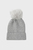 Жіноча сіра шапка Recycled Knit Pom Be