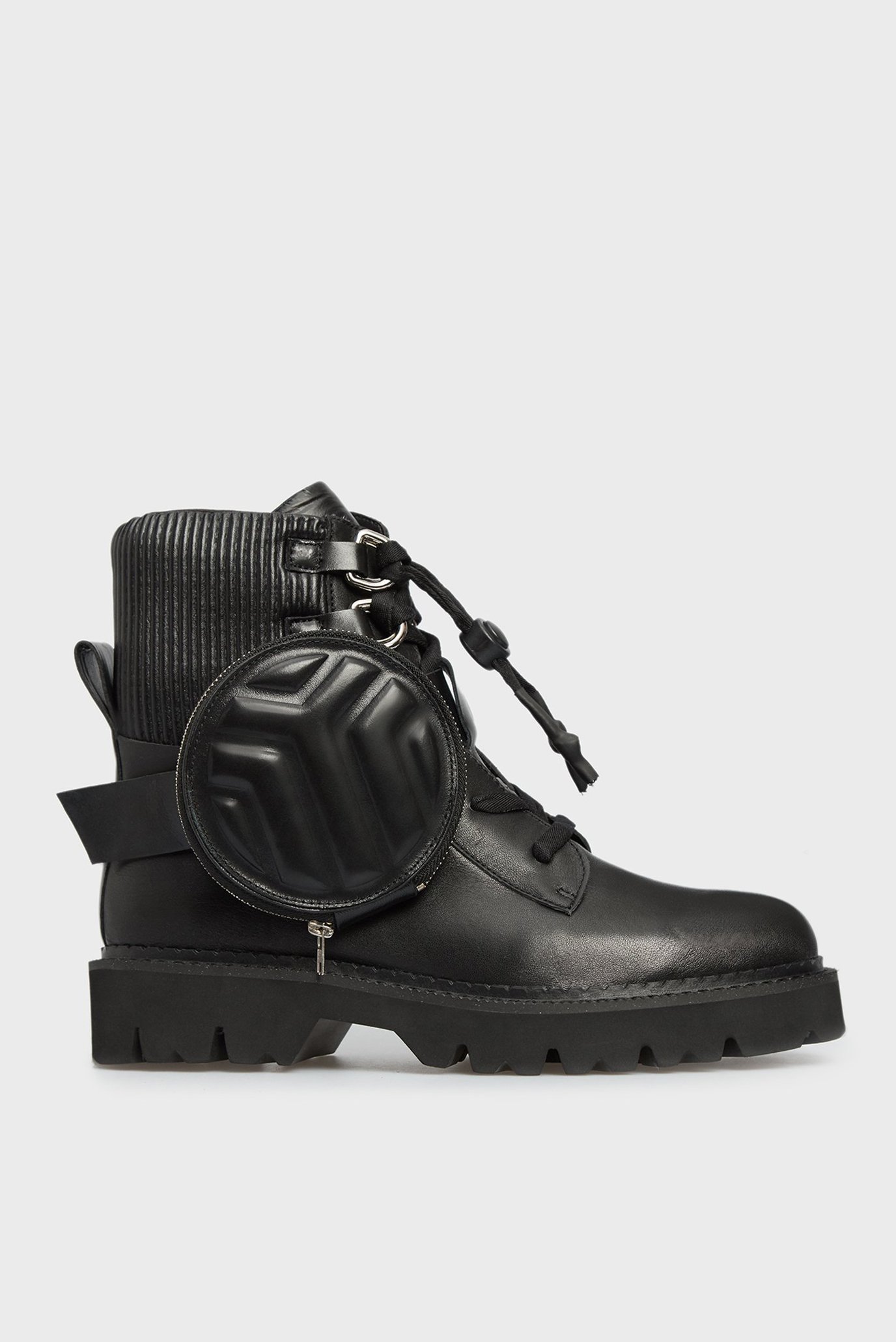 Женские черные кожаные ботинки Palma 1