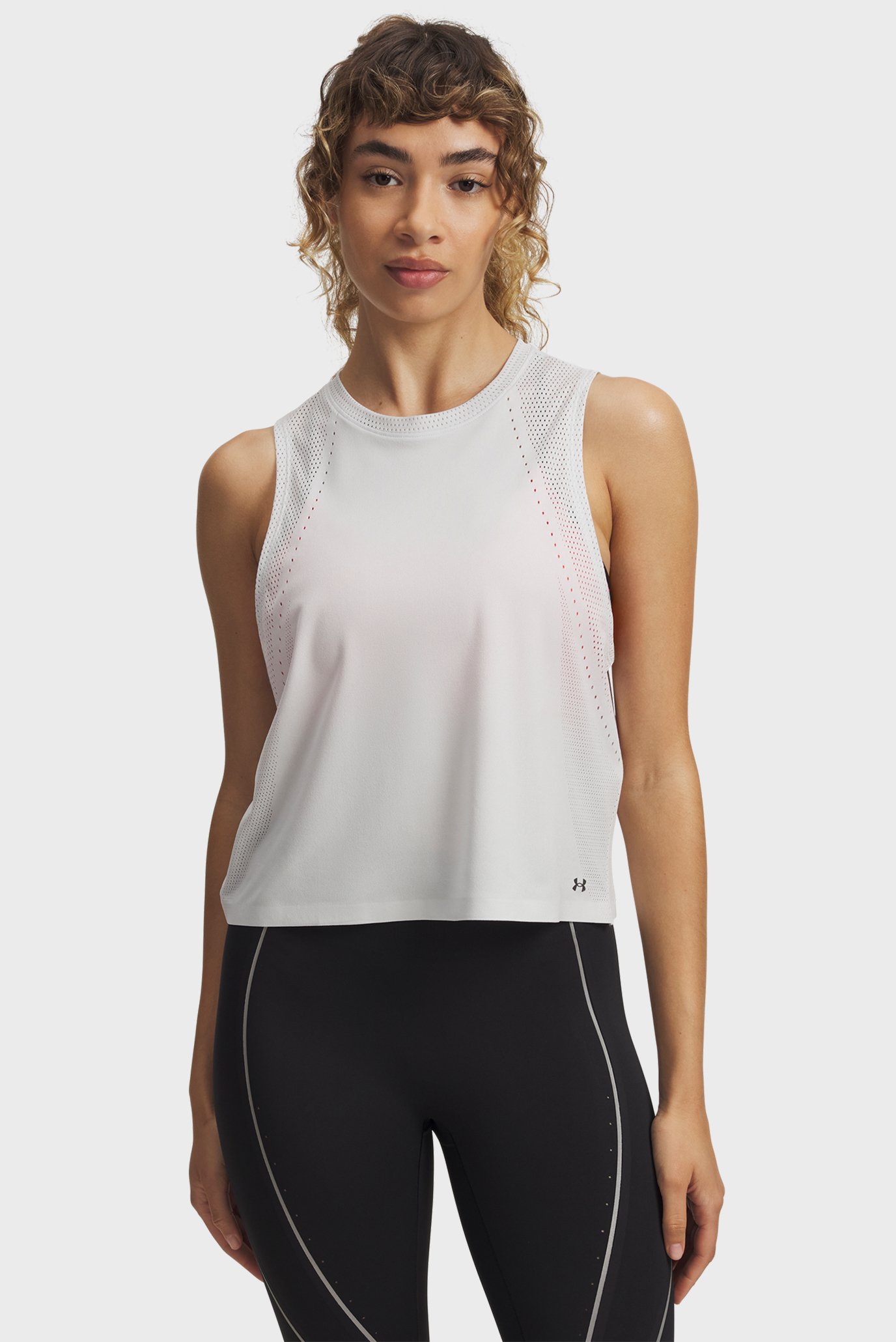 Женская белая майка UA Halo Vent SL Белый XS Under Armour 6009069-023 Женская белая майка UA Halo Vent SL Белый XS Under Armour 6009069-023