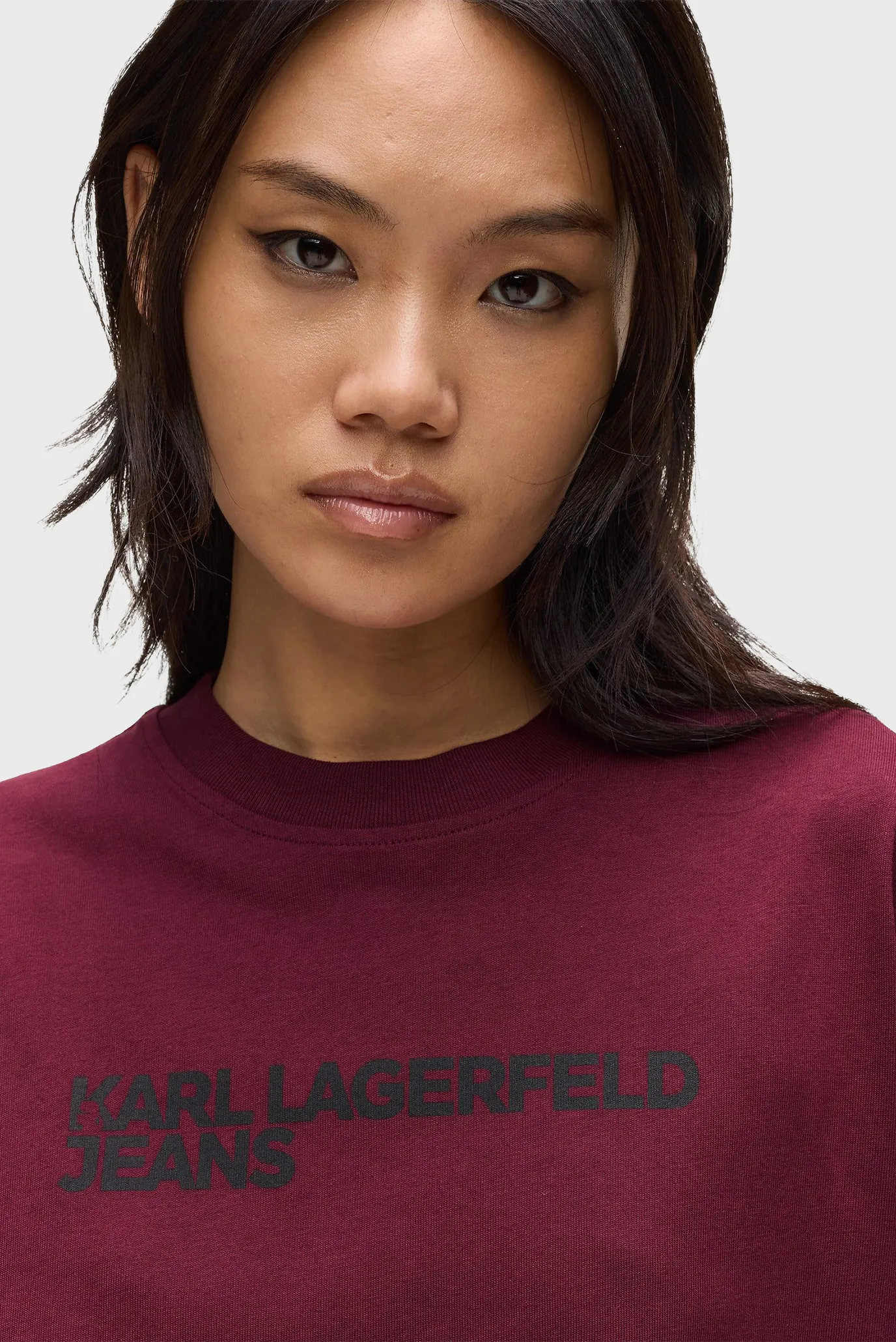 Женская бордовая футболка reg ss essential tee 4