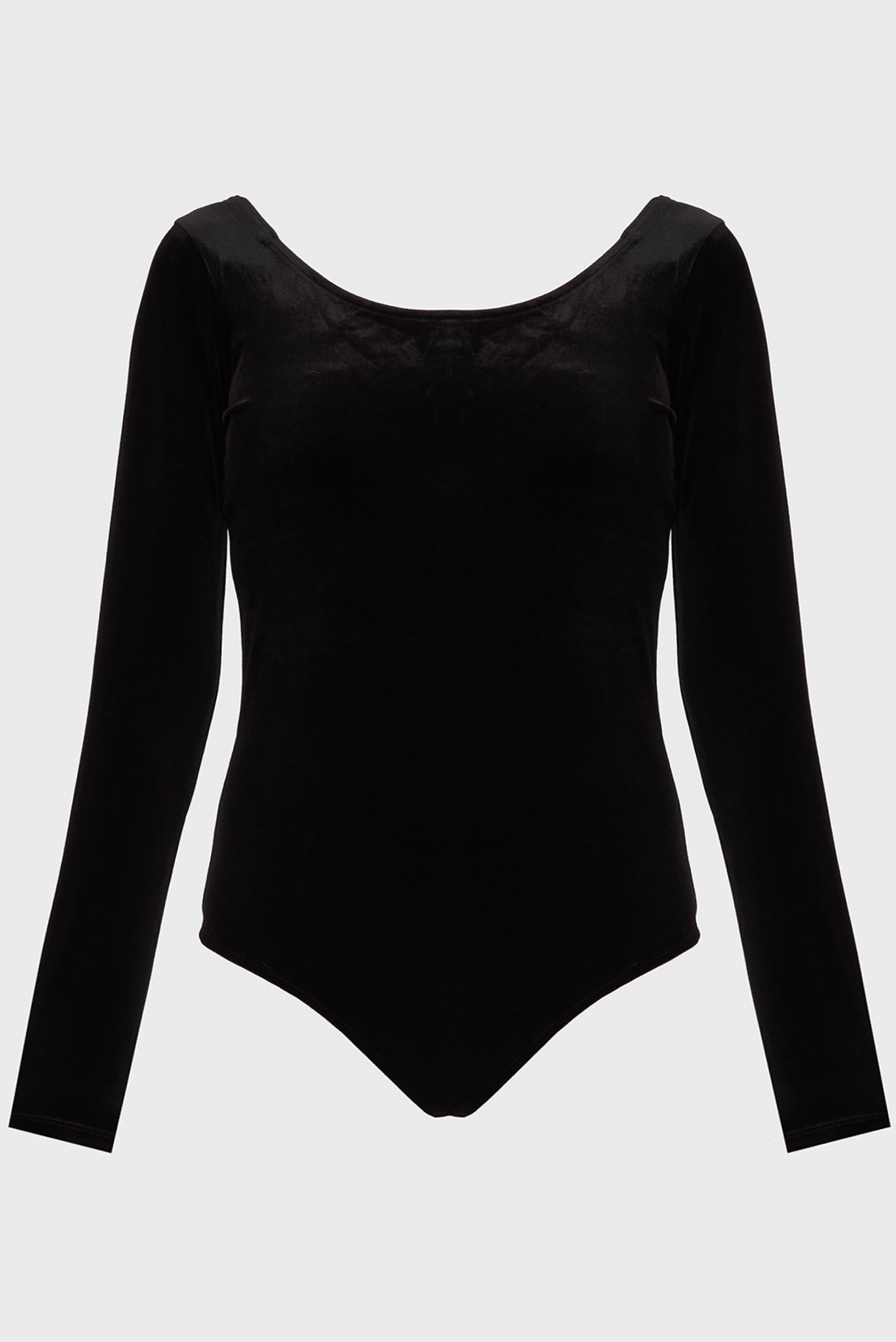 Женское черное велюровое боди VELVET LS BODYSUIT 1