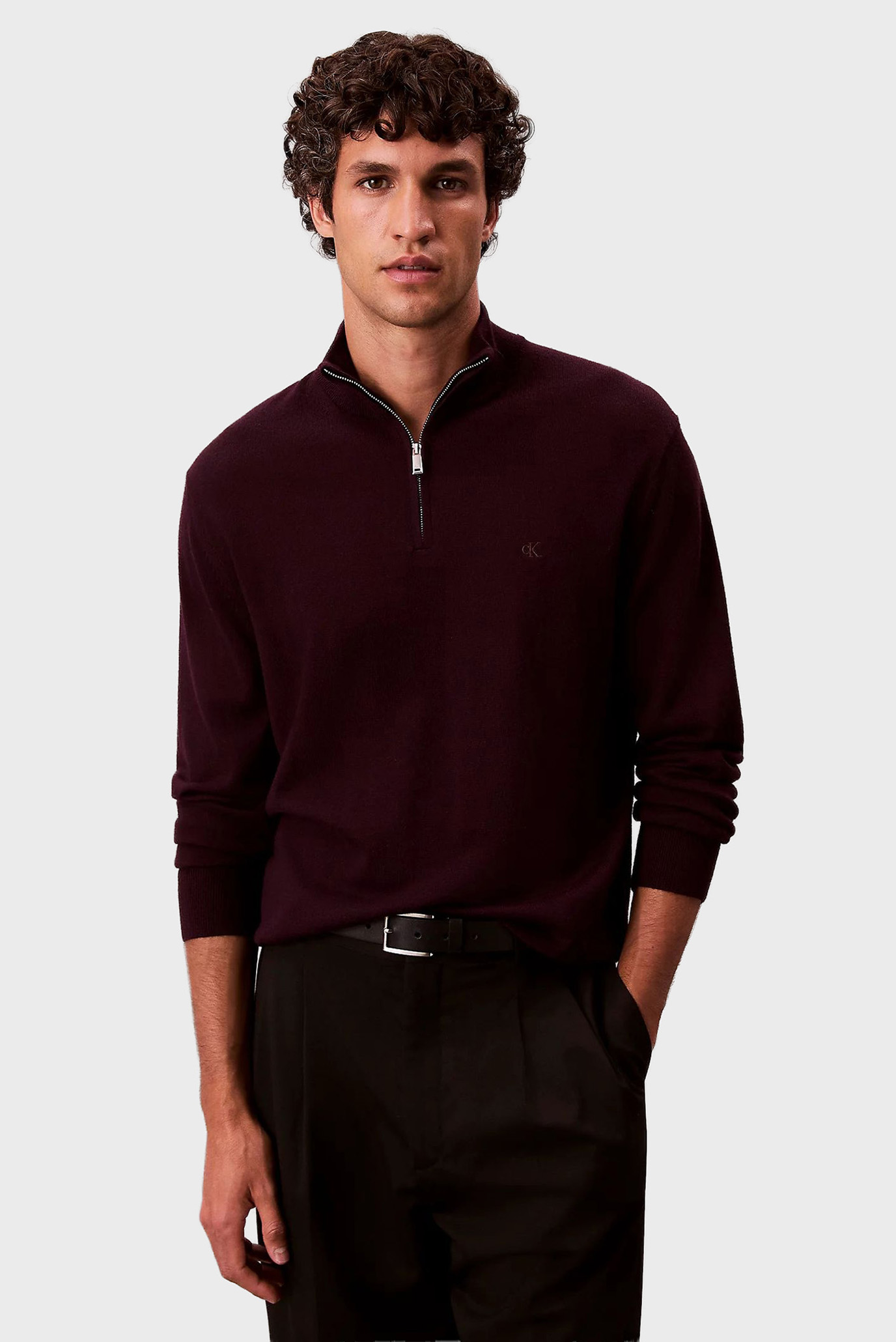Мужская бордовая шерстяная кофта LS MERINO Бордовый XL Calvin Klein LV04LD318G Мужская бордовая шерстяная кофта LS MERINO Бордовый XL Calvin Klein LV04LD318G