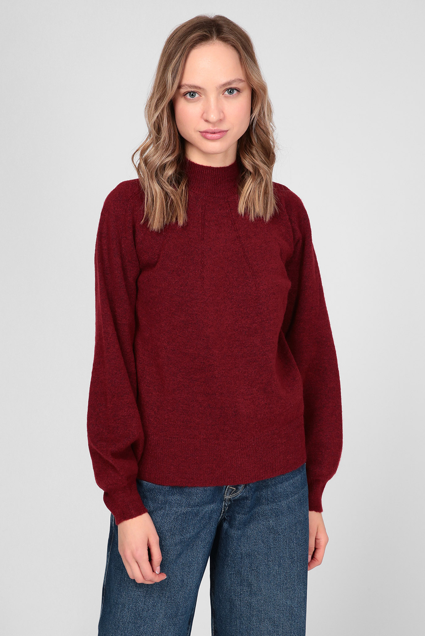 Жіночий бордовий светр CLOTILDA 1