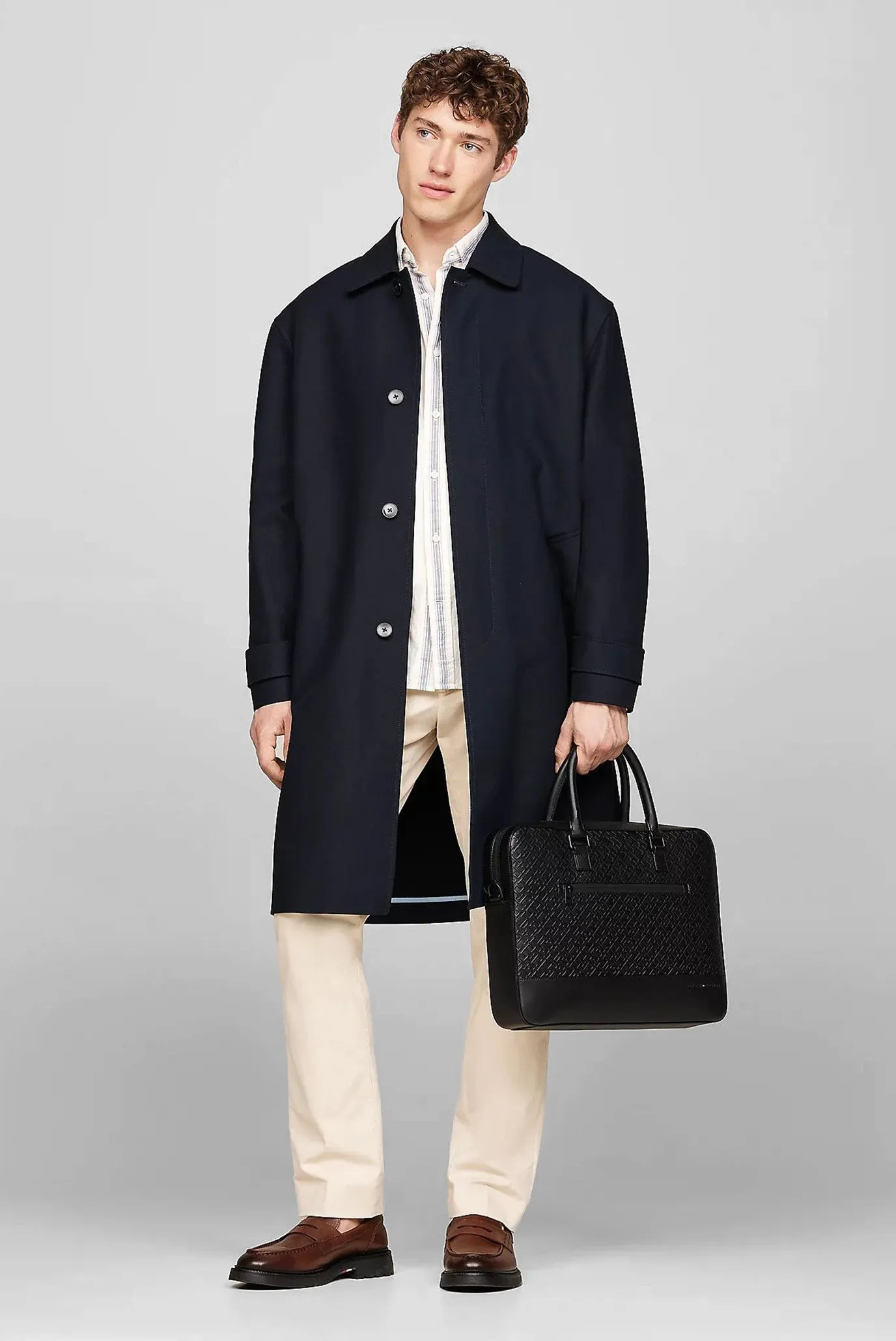 Мужская черная сумка для ноутбука TH MONOGRAM COMPUTER BAG 2