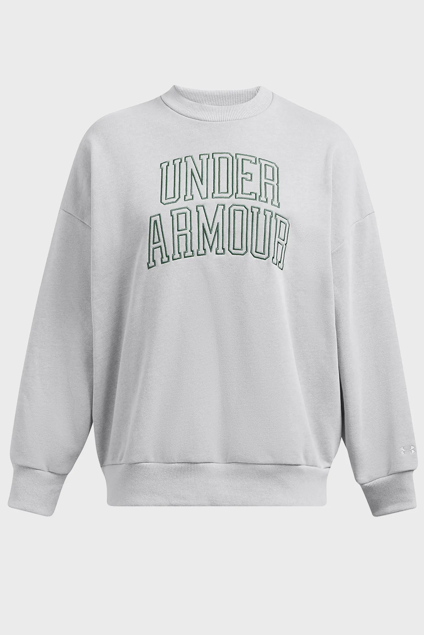 Женский серый свитшот UA Icon HWT Terry OS Crew 4