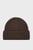 Женская коричневая шерстяная шапка WOOL RIBBED BEANIE