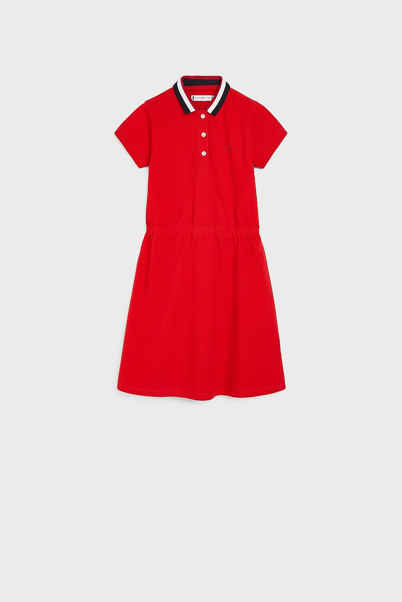 Детское красное платье ESSENTIAL POLO 1