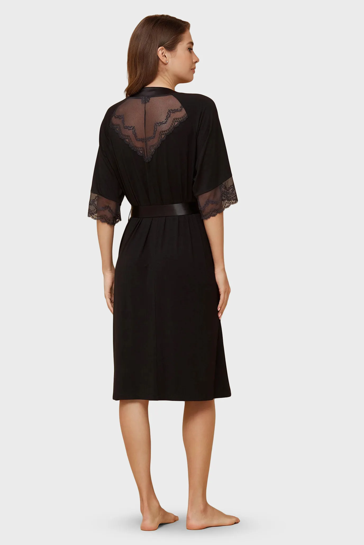 Женский черный пеньюар 2