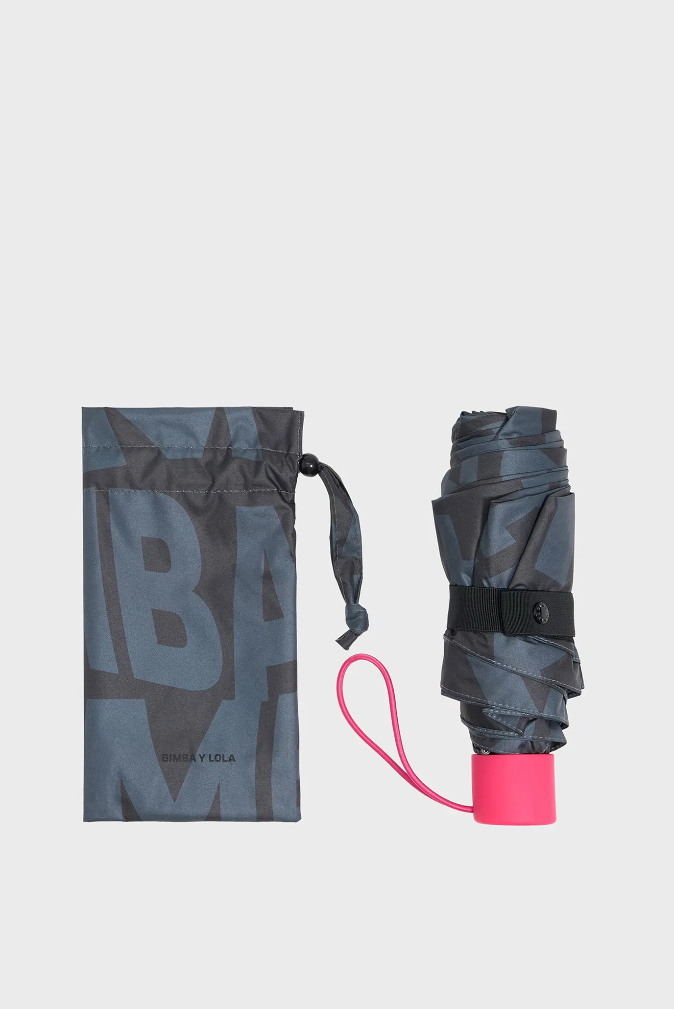 Женский темно-серый зонт с узором 3