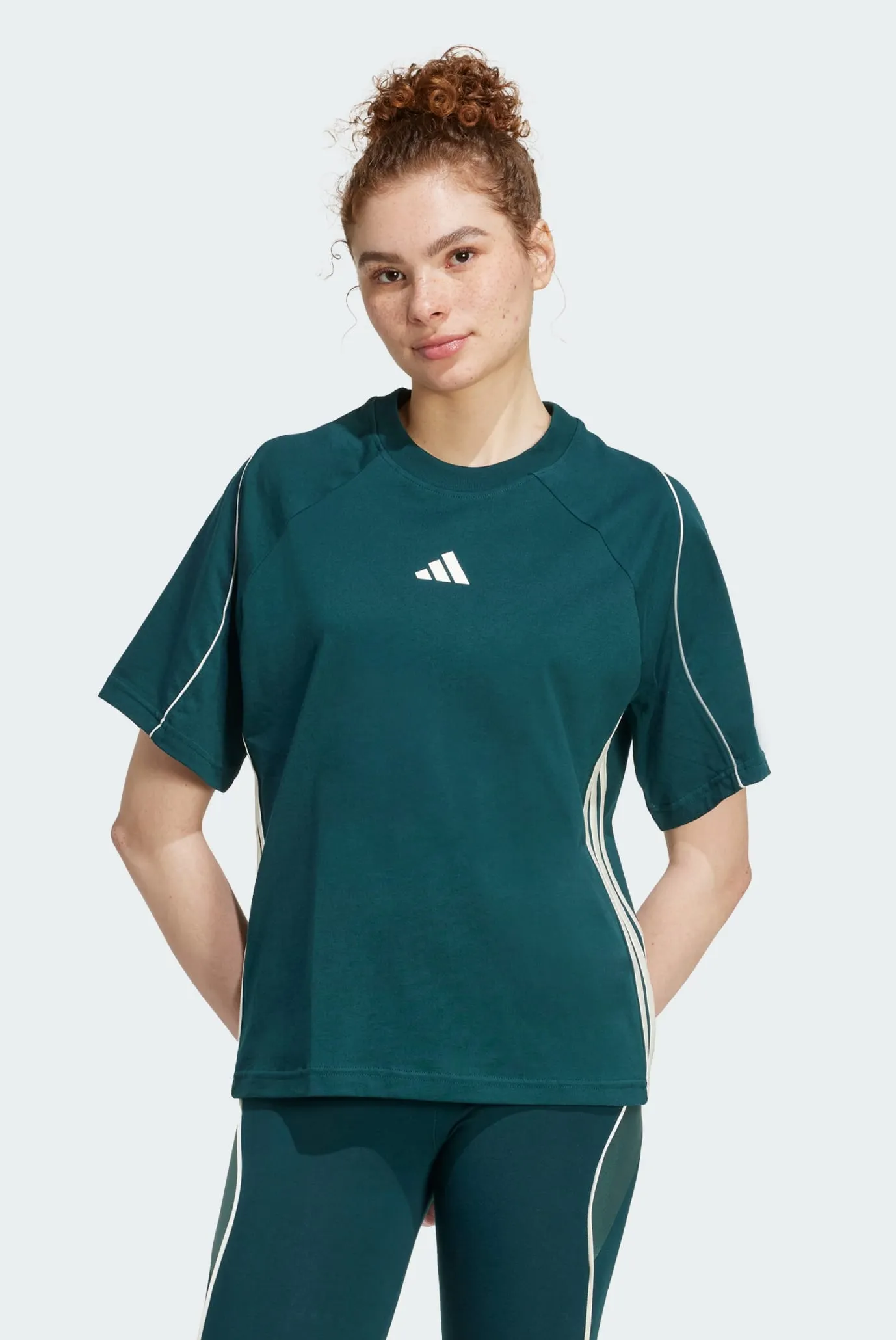 Жіноча зелена футболка Stadium 3-Stripes 1